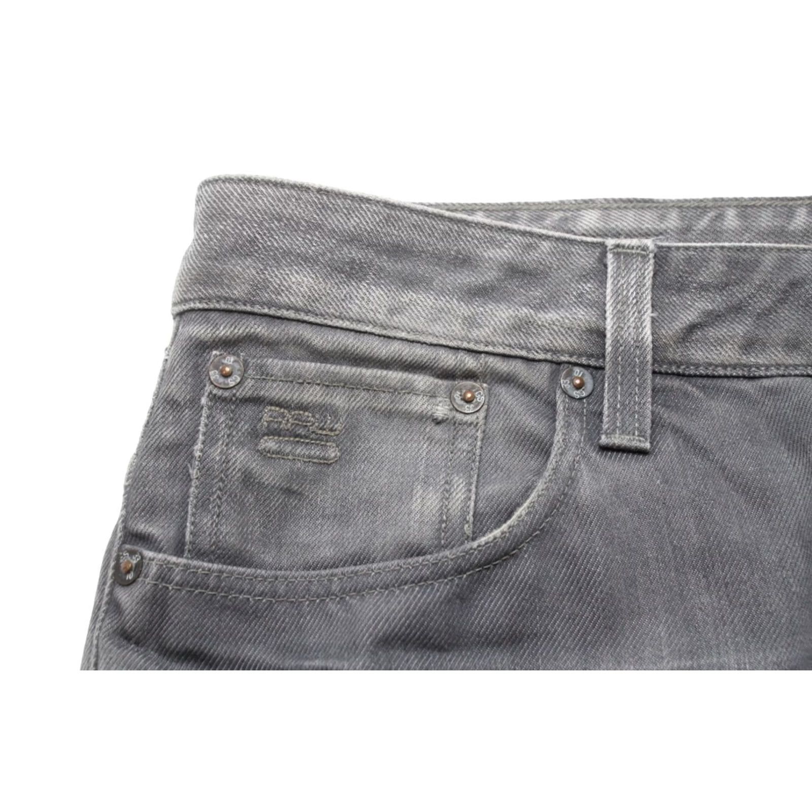 G-Star G-STAR 3301 Low Tapered Jeans Mens W32/L30 Whiskers Faded Grey Button Fly Jeans Size US 32 / EU 48 - 6 Thumbnail