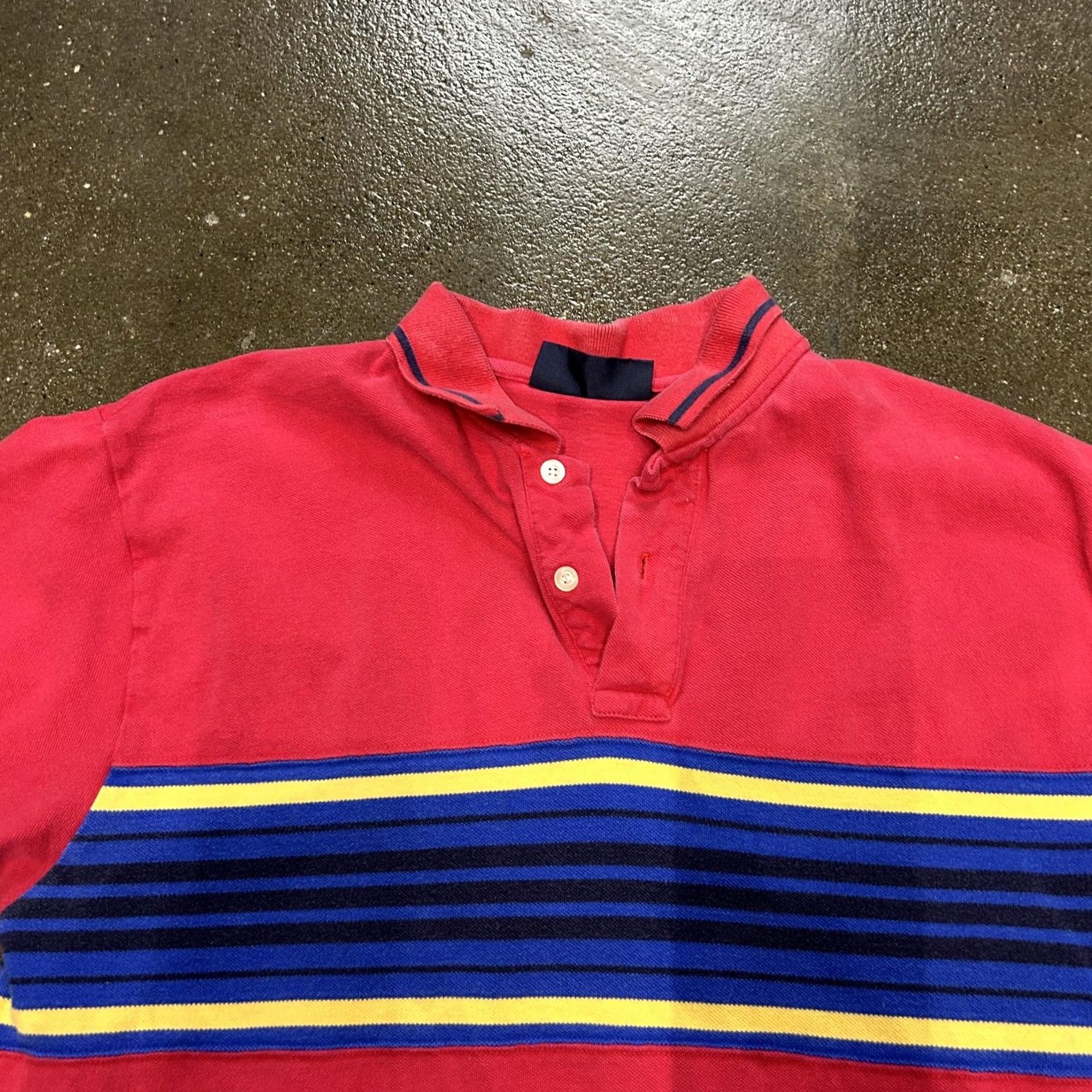 Route 66 Route 66 Polo Shirt Mens L Red Striped Short Sleeve Rugby Style Shirt Size US L / EU 52-54 / 3 - 2 Thumbnail