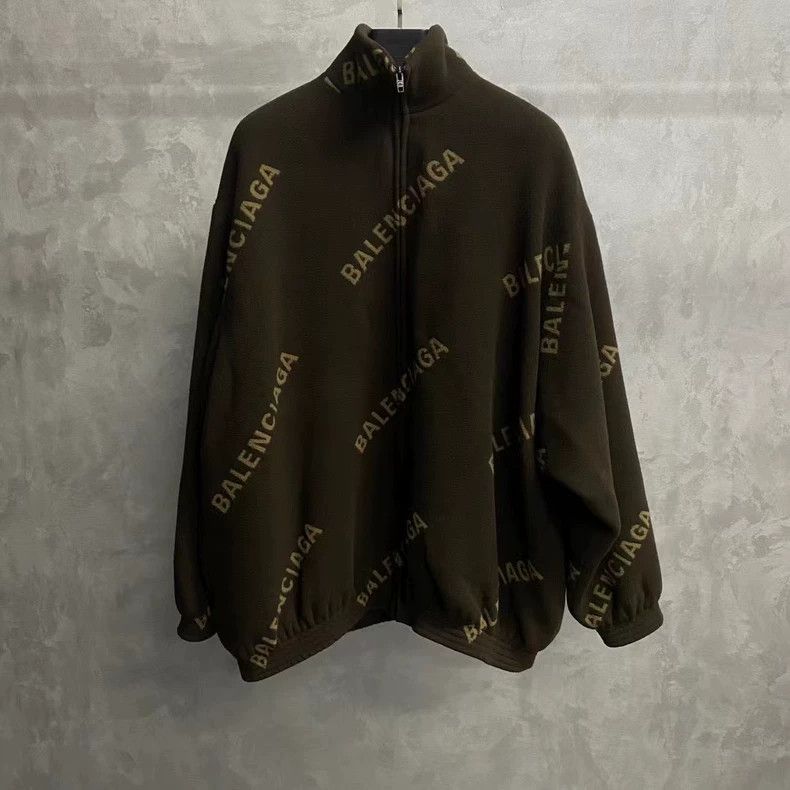 Balenciaga Balenciaga Brown coat with full printed logo Size US S / EU 44-46 / 1 - 1 Thumbnail