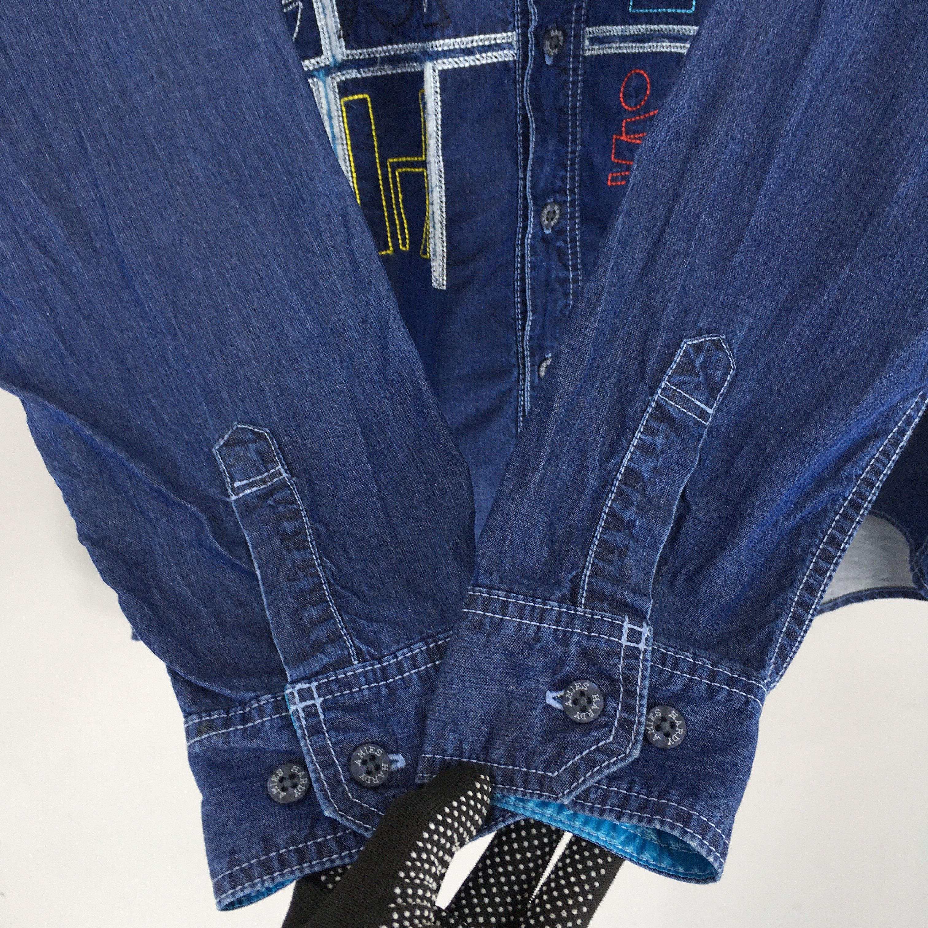 Designer Vintage 90s Hardy Amies Sports Denim Shirt Large Size US L / EU 52-54 / 3 - 5 Thumbnail