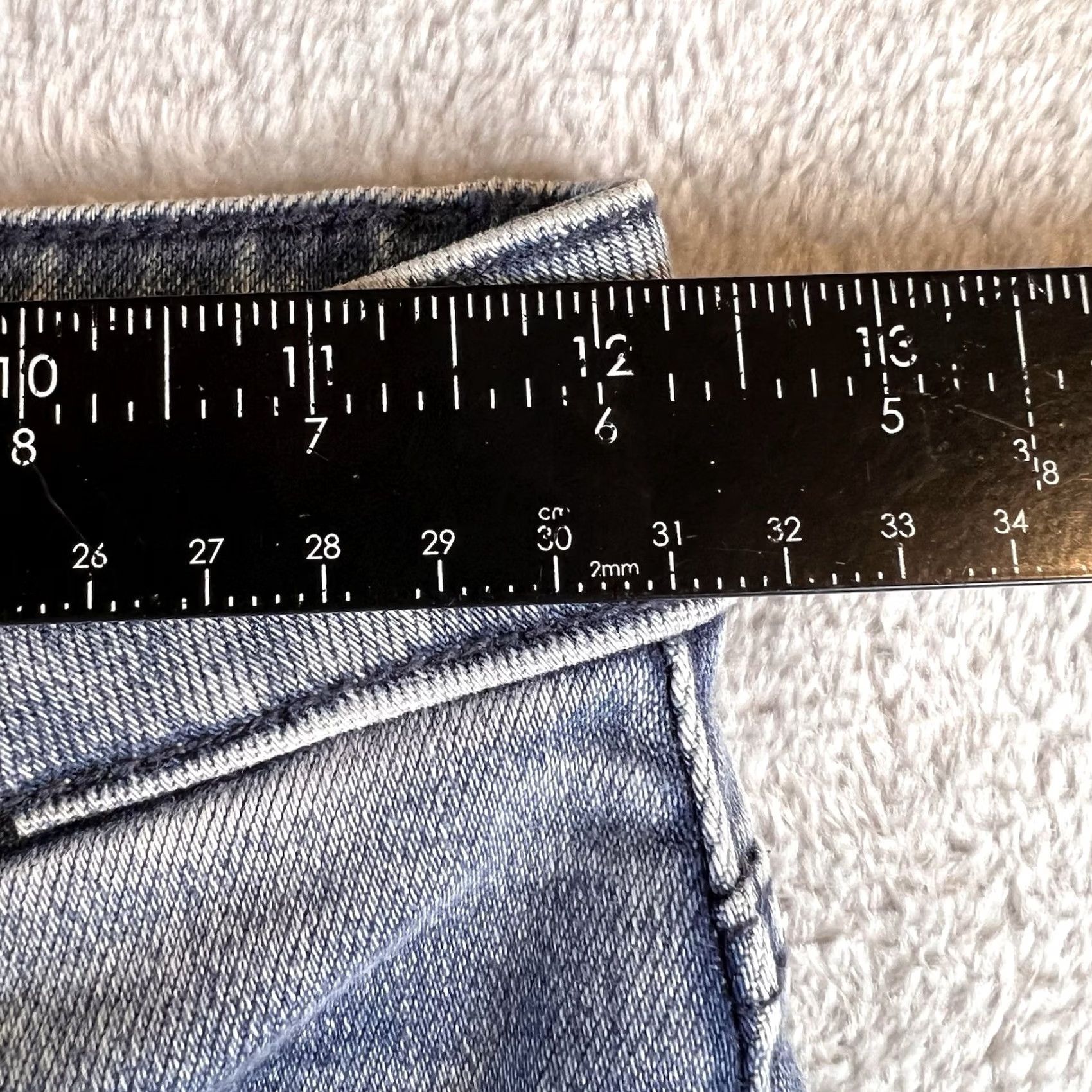 Vintage Hidden Jeans Womens 24 High Rise Flare Denim Blue Distressed NWT Boho 31 Inseam Medium Wash Size 42" / US 20 - 3 Thumbnail