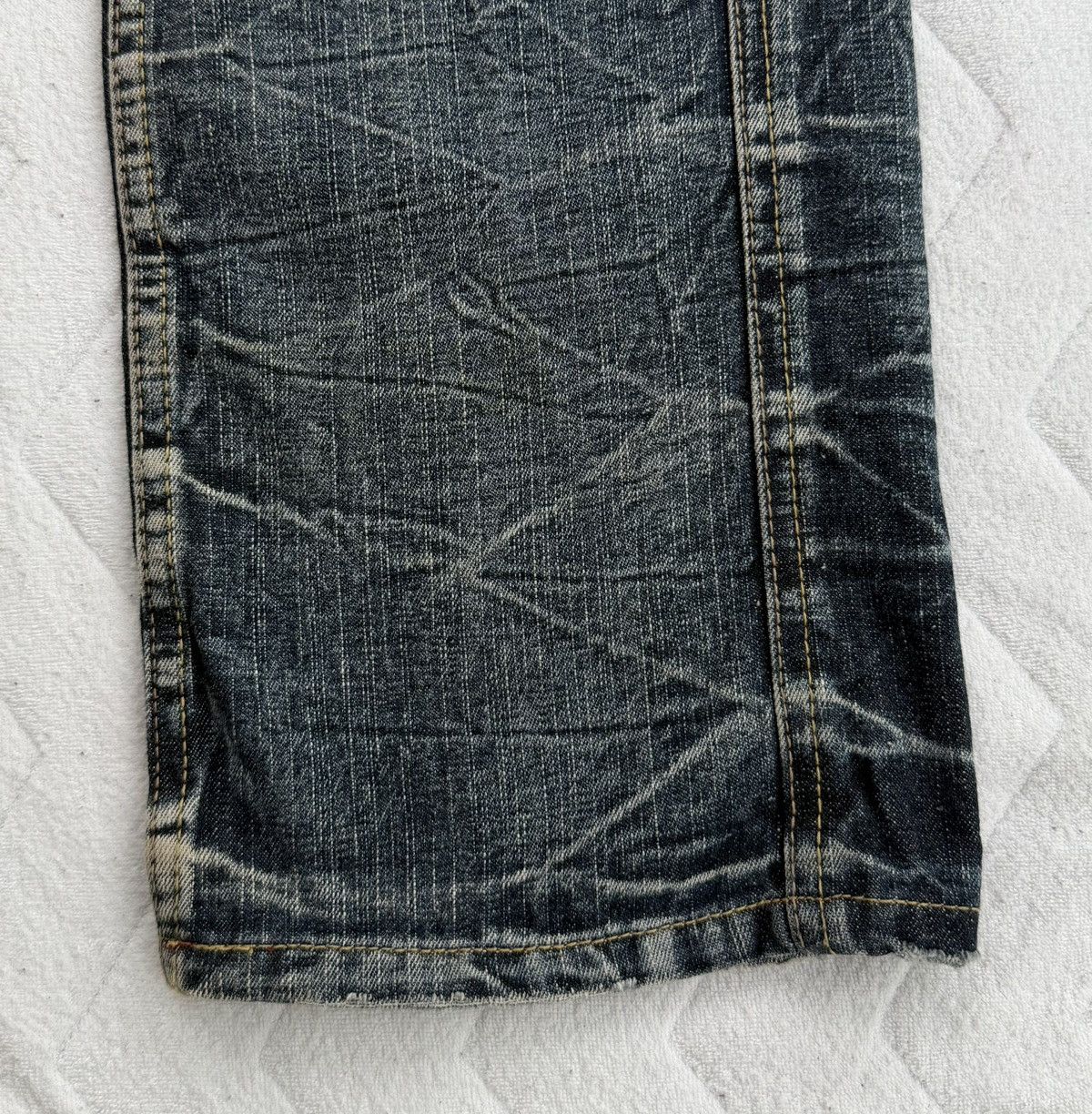 Japanese Brand Japanese Denim Distressed Faded Jeans Indigo Vintage Wash Size US 32 / EU 48 - 10 Thumbnail