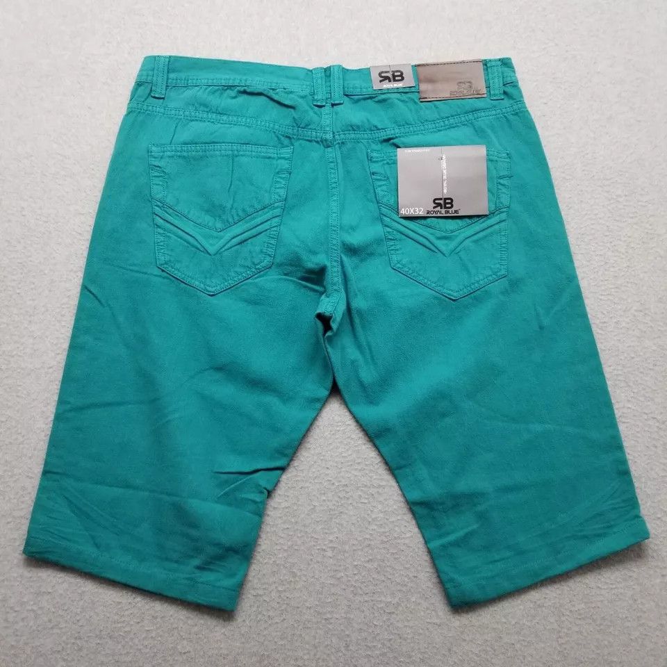 Other Royal Blue Shorts Mens 40 Chino Pockets Slim Casual Cotton Size US 40 / EU 56 - 2 Thumbnail