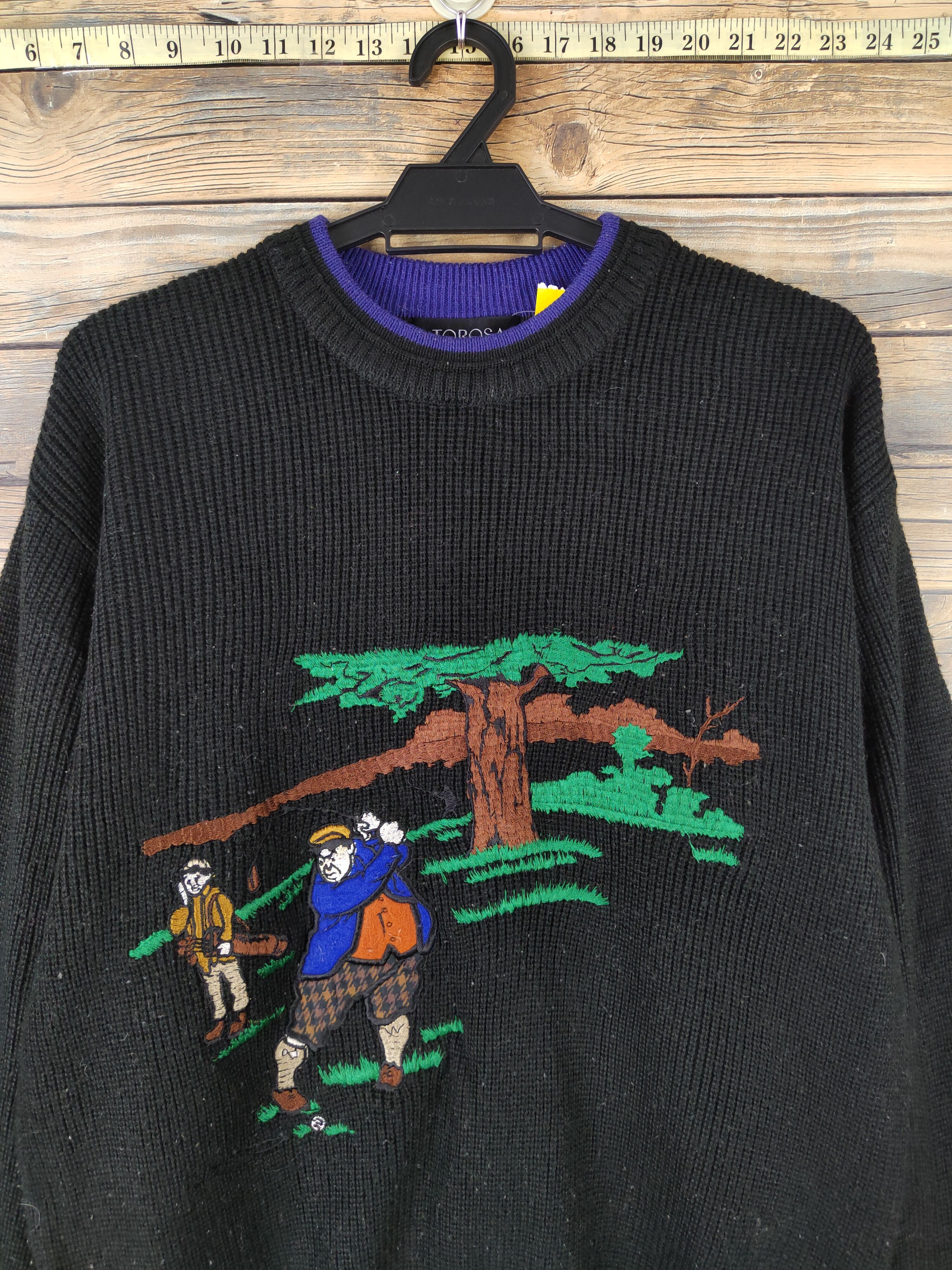 Vintage St.Torosa Black Golfing Knitwear Sweatshirts #W1445 Size US M / EU 48-50 / 2 - 2 Thumbnail