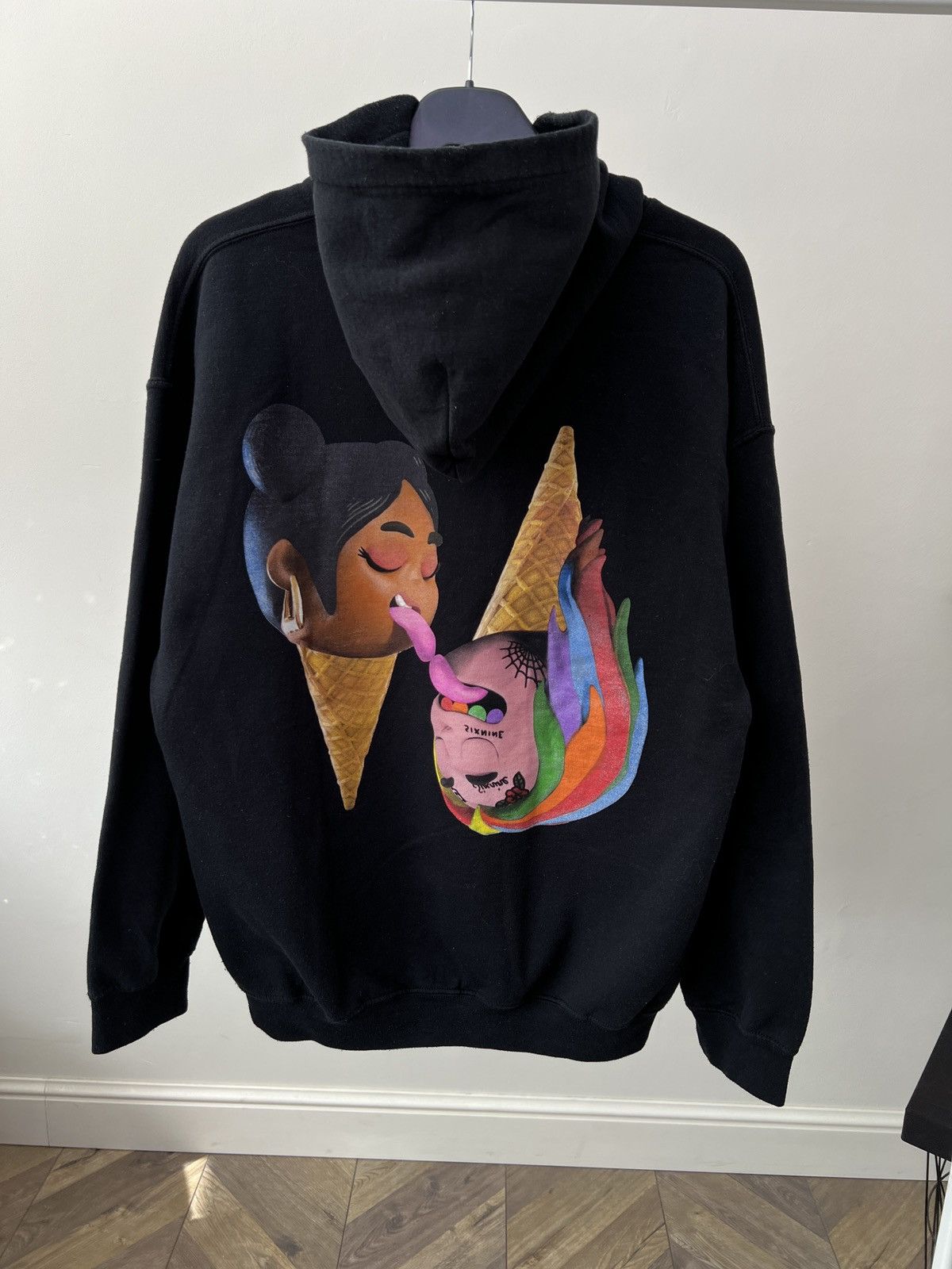 Other Vintage 6ix9ine “FEFE” Graphic Faded Hoodie Hip Hop Size US L / EU 52-54 / 3 - 11 Thumbnail