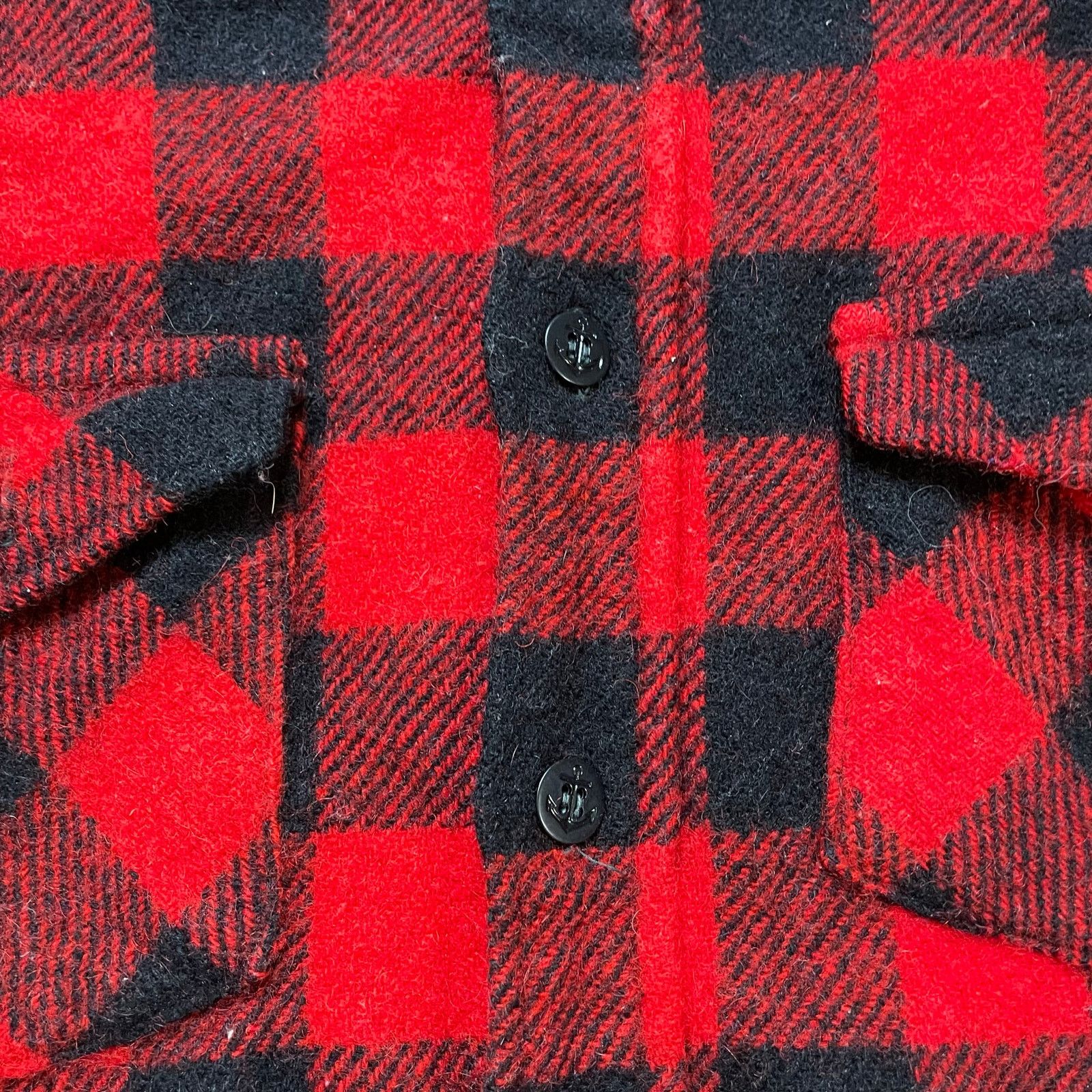 Vintage Arctic Wool Flannel Shirt Mens L Red Black Buffalo Plaid Size US L / EU 52-54 / 3 - 5 Thumbnail
