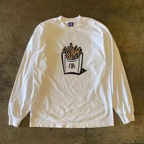 Other White street fashion French fries print long sleeve tee Size US L / EU 52-54 / 3 - 7 Thumbnail