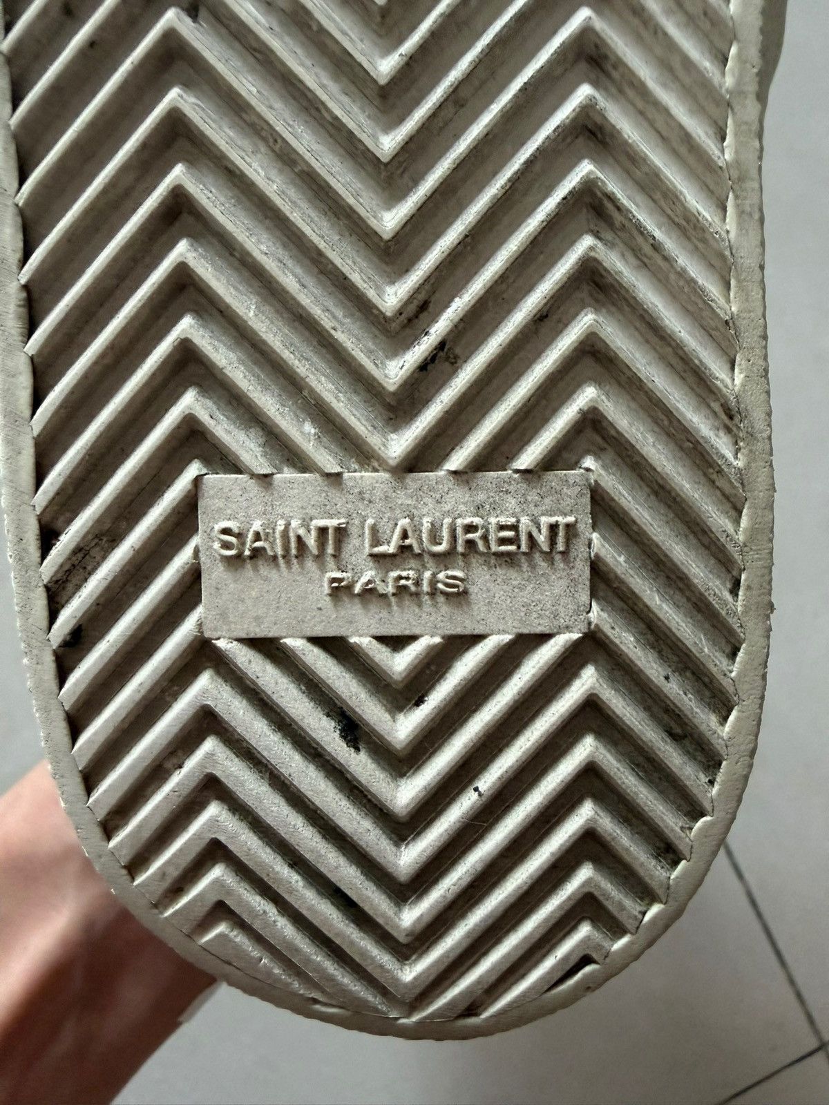 Saint Laurent Paris Saint Laurent Pairs Checkered SL/45 M High-Top Sneaker Size US 8.5 / EU 41-42 - 11 Thumbnail