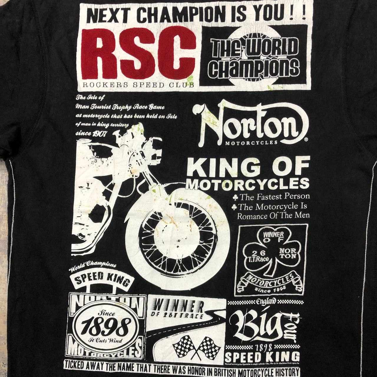 Norton T107 THE MAUDES NORTON BIKER TEE Size US M / EU 48-50 / 2 - 3 Thumbnail