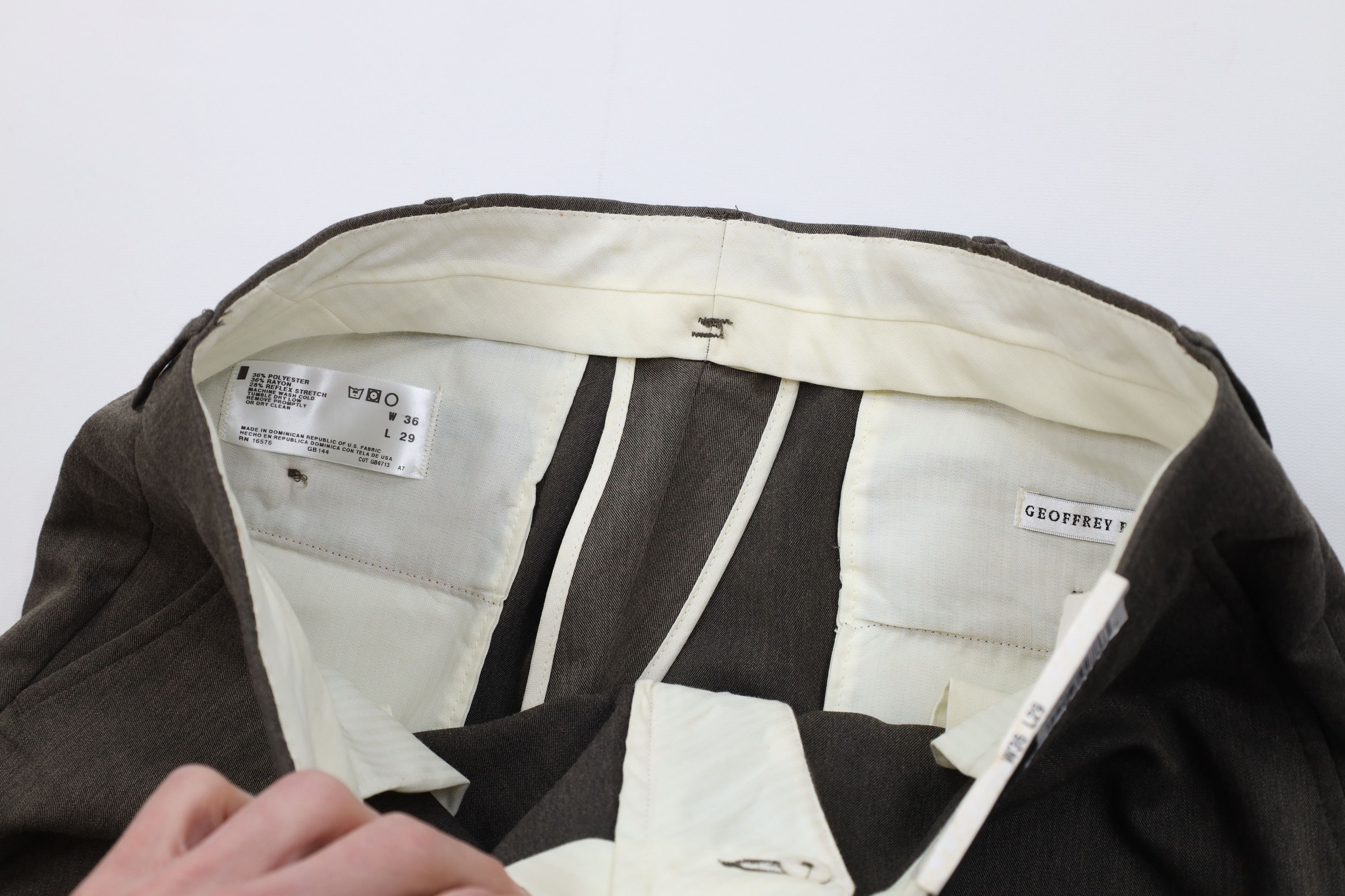 Vintage Deadstock Vintage 90s Streetwear Chino Pants Olive Green Size US 36 / EU 52 - 8 Thumbnail
