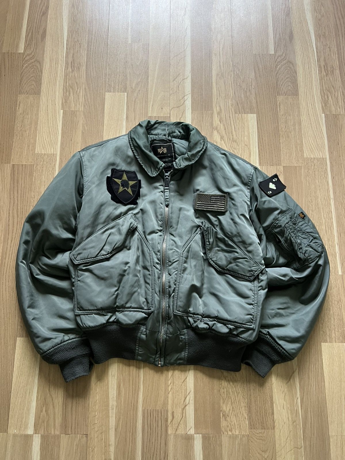 Alpha Industries Vintage Alpha Industries CWU 45/P Army Flight Bomber Jacket Size US M / EU 48-50 / 2 - 2 Thumbnail
