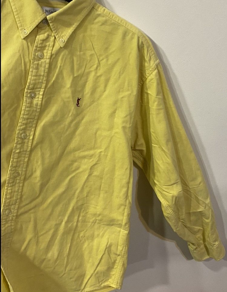 Yves Saint Laurent Corduroy YSL Shirt Velvet Yellow Size US L / EU 52-54 / 3 - 7 Thumbnail