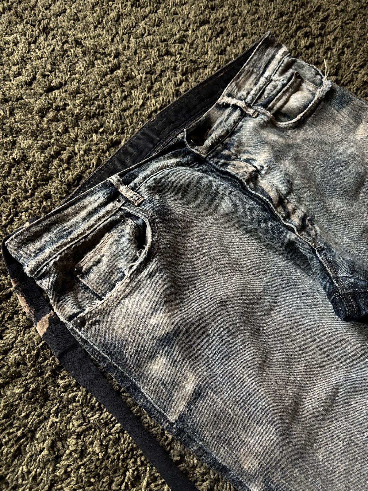 Rick Owens Drkshdw SS09 Rick Owens DRKSHDW Detroit Cut Dust Denim Size US 33 - 7 Thumbnail