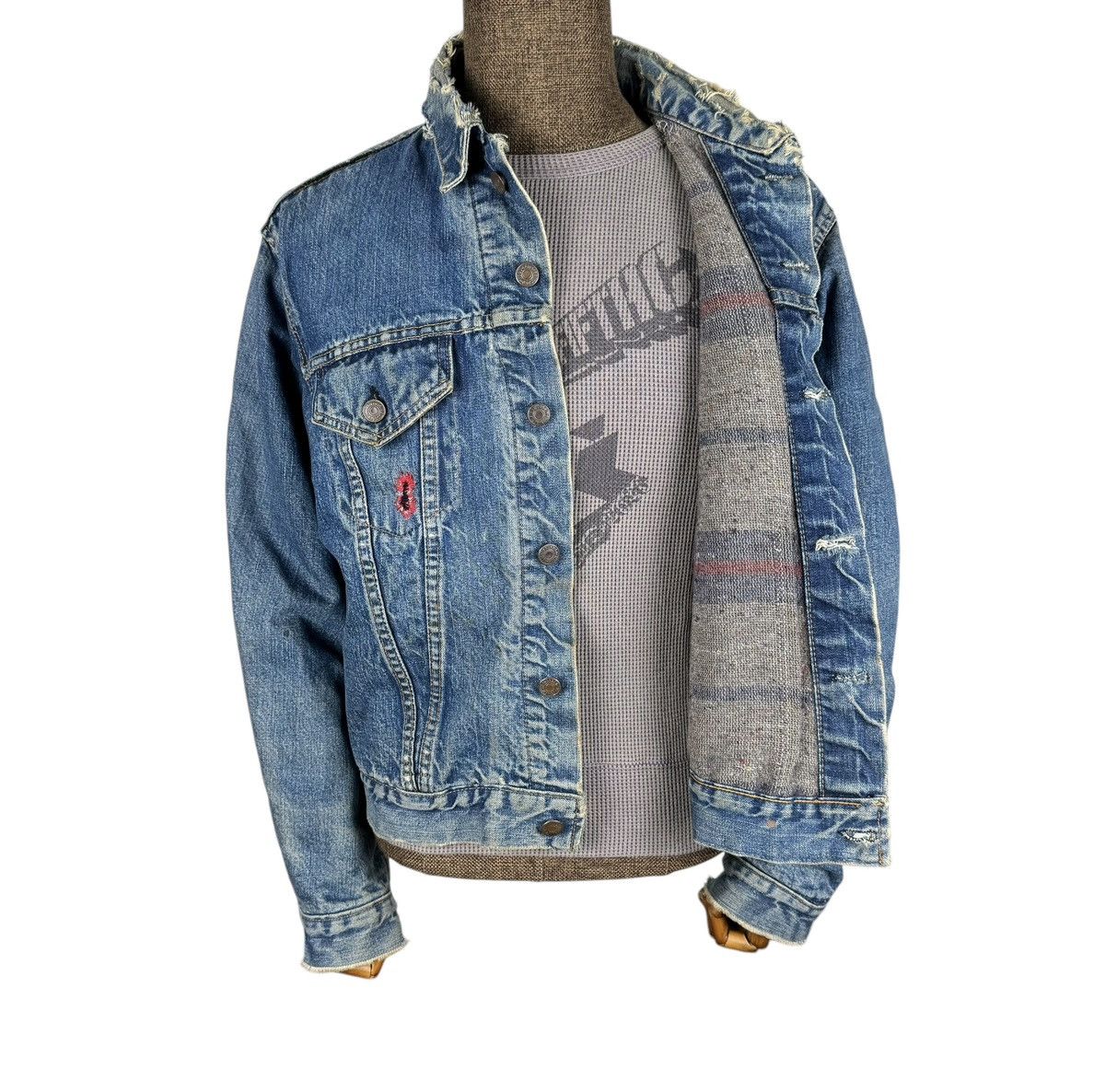 Levi's ⚡️60s LEVI’S BIG E TYPE 3 TRUCKER DENIM JEANS JACKET Size US L / EU 52-54 / 3 - 3 Thumbnail