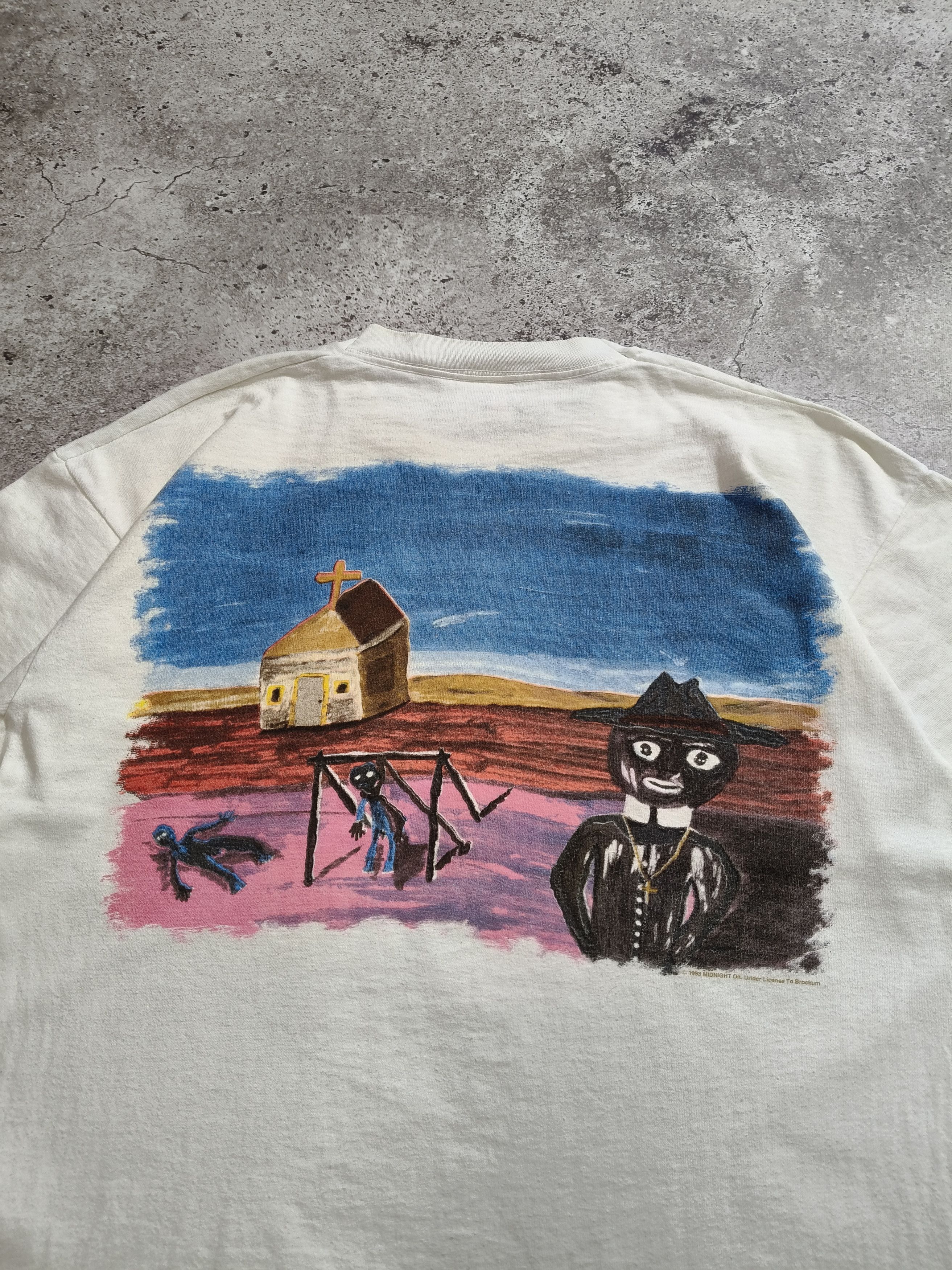 Vintage Midnight Oil 1993 Band Merch T-Shirt Size US XL / EU 56 / 4 - 6 Thumbnail