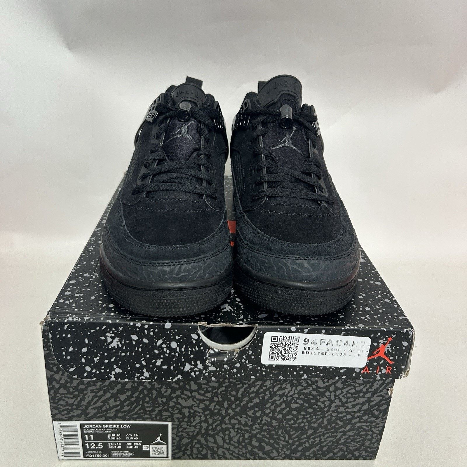 Nike Nike Air Jordan Spizike Low “Black Cat” FQ1759-001 Size US 11 / EU 44 - 2 Thumbnail