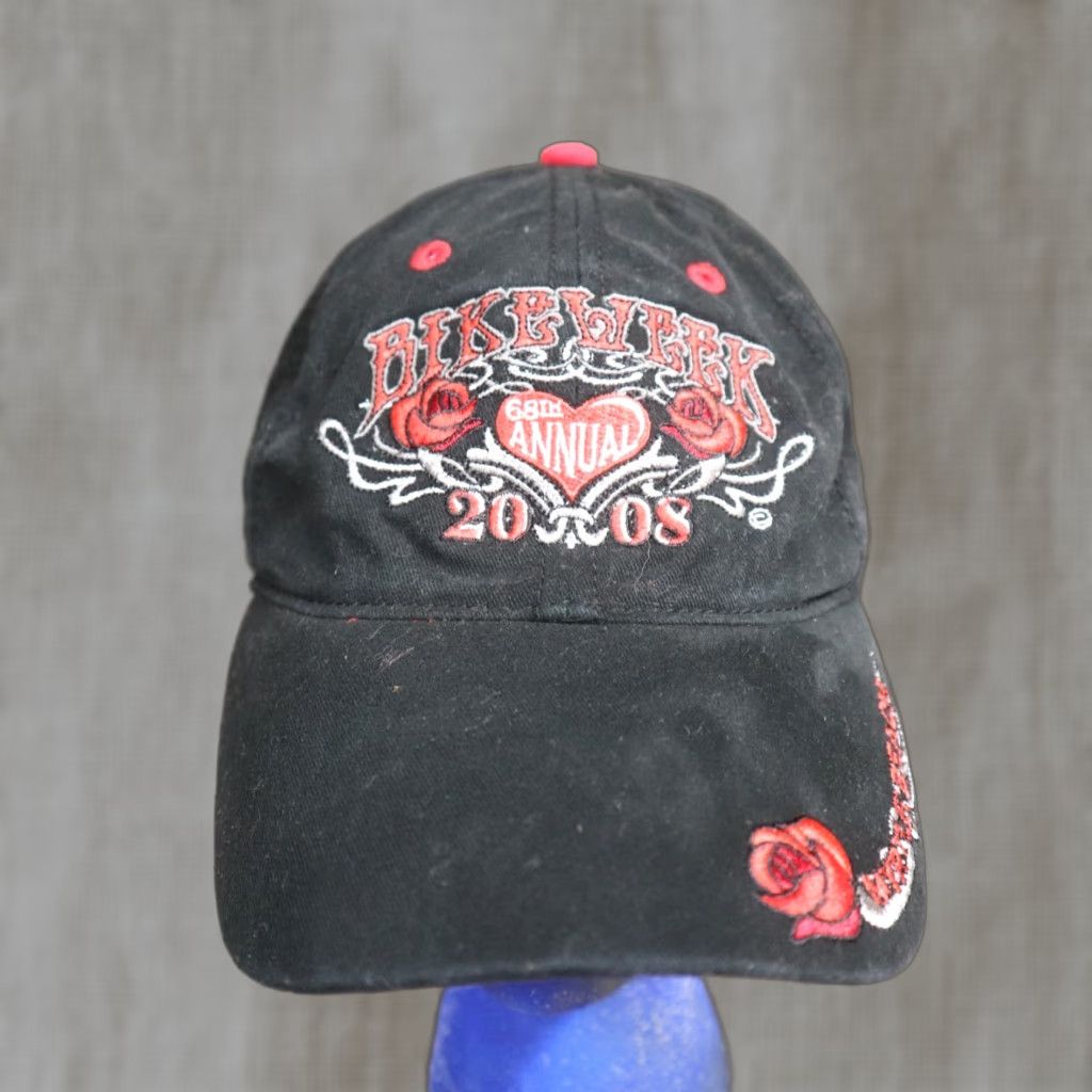 Vintage 2008 Myrtle Beach Bike Week Baseball Cap Adjustable Black Motorcycle Mens Size ONE SIZE - 1 Thumbnail