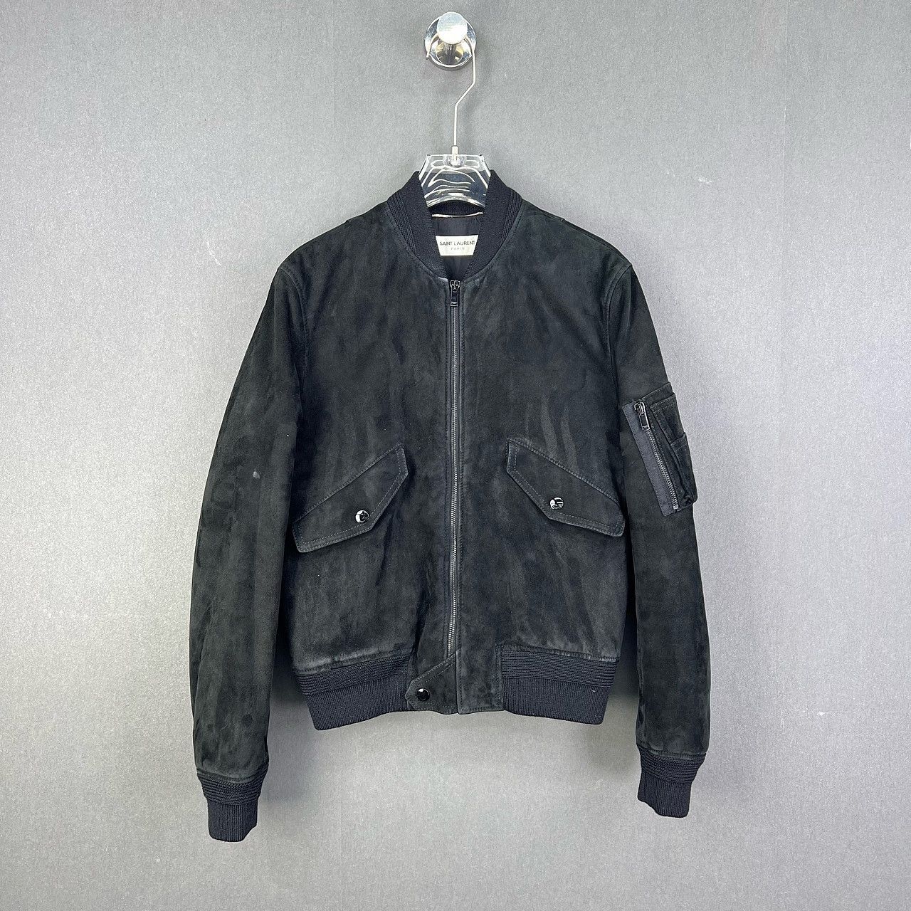 Saint Laurent Paris Saint Laurent Suede Bomber Jacket Size 44 Size US S / EU 44-46 / 1 - 1 Thumbnail
