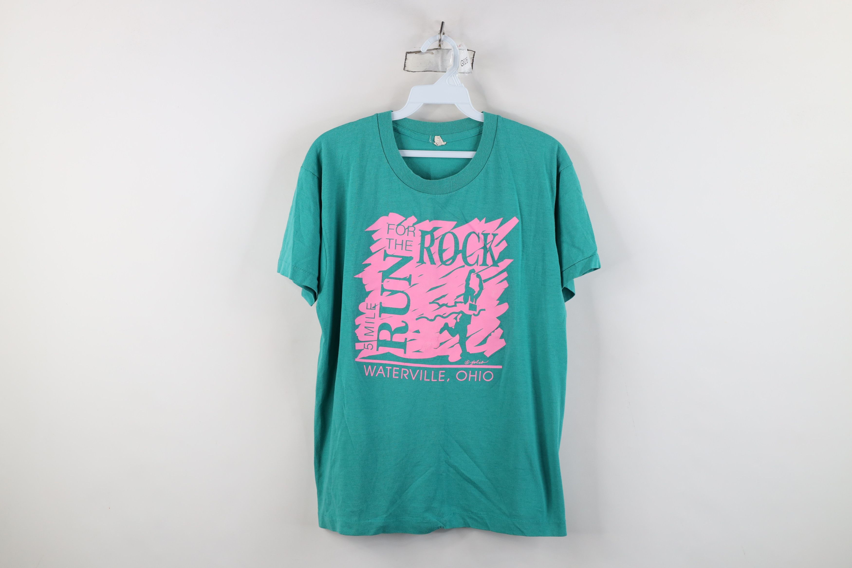 Vintage Vintage 90s Ohio 5 Mile Run For The Rock Running T-Shirt USA Size L / US 10 / IT 46 - 1 Thumbnail