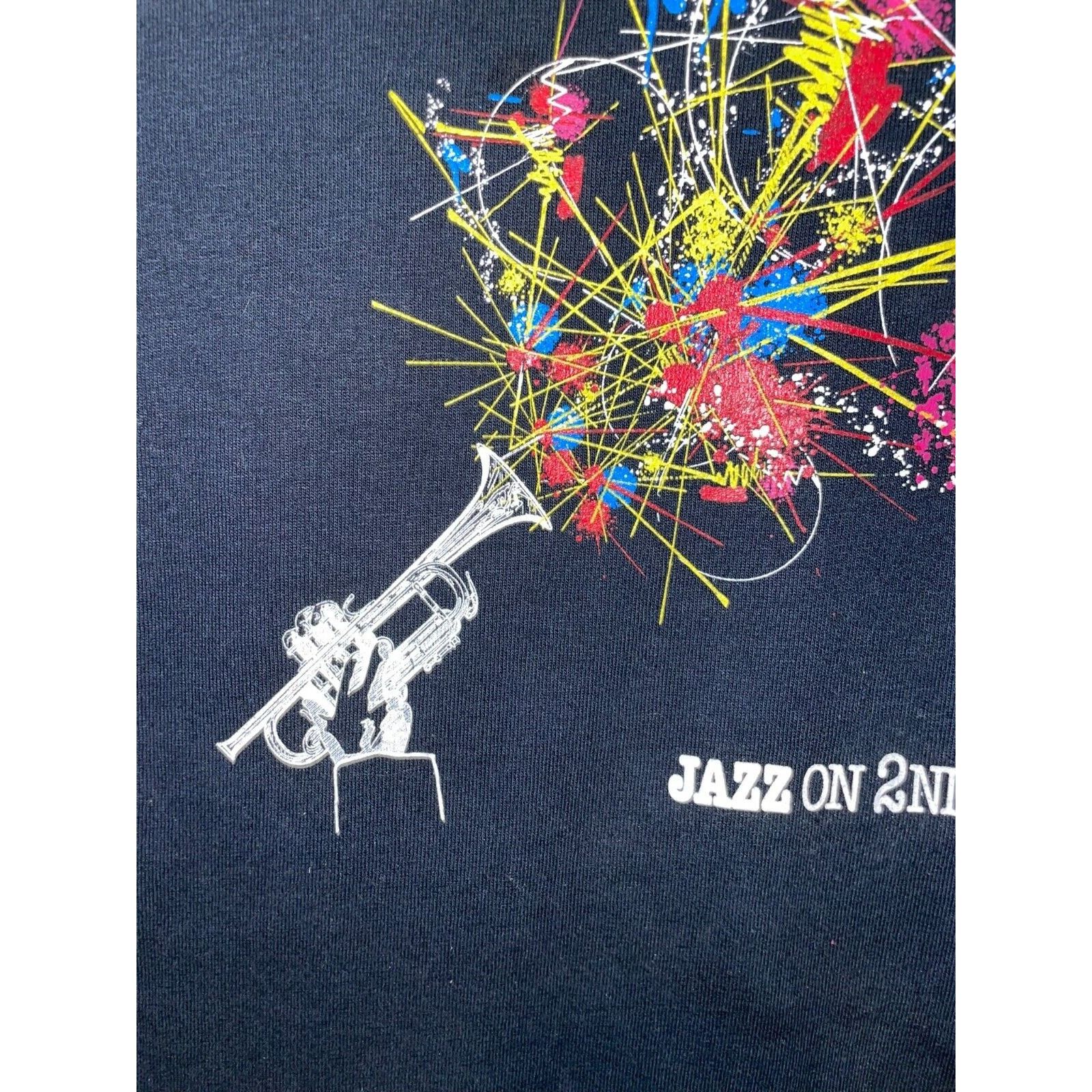 Gildan Jazz Shirt On 2nd Ave Avenue Music Graphic Tee Vintage Large Size US L / EU 52-54 / 3 - 3 Thumbnail
