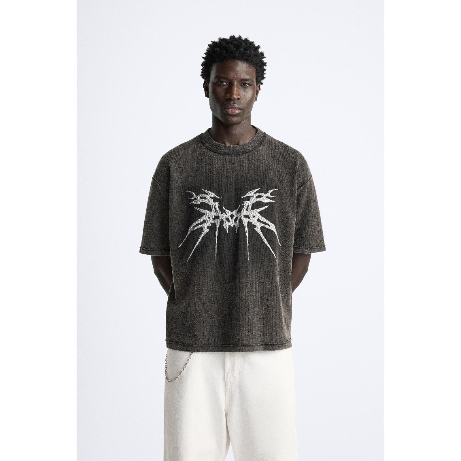 Zara Zara Relax Fit Tee Y2K Style Opium Mens Graphic Shirt size S Size US S / EU 44-46 / 1 - 6 Thumbnail