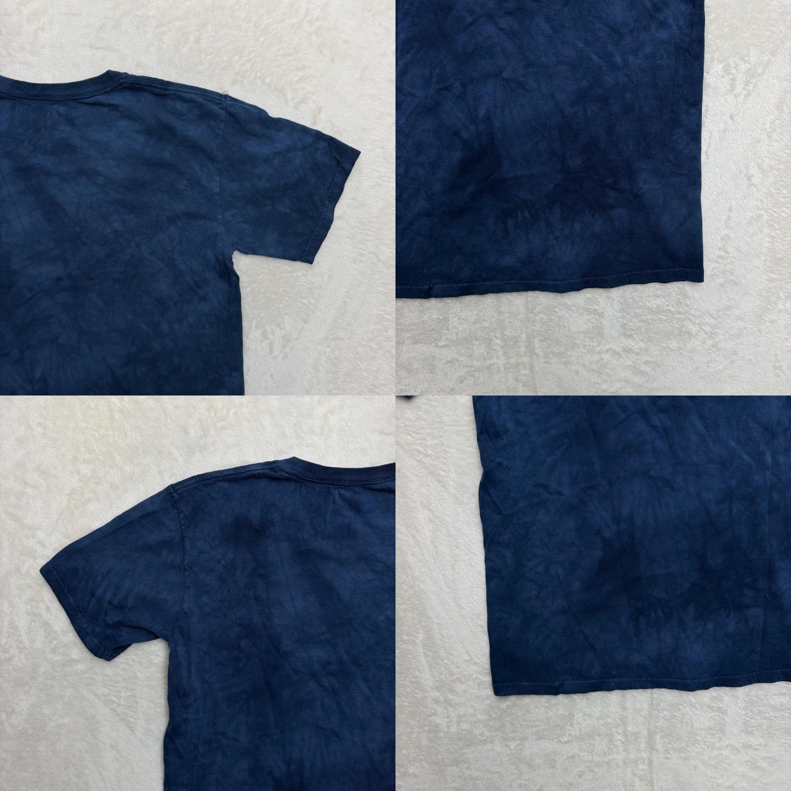 The Mountain The Mountain Pug Shirt Mens M Blue Tie Dye Dog Graphic Tee Crew Neck Short Sleeve Size US M / EU 48-50 / 2 - 9 Thumbnail