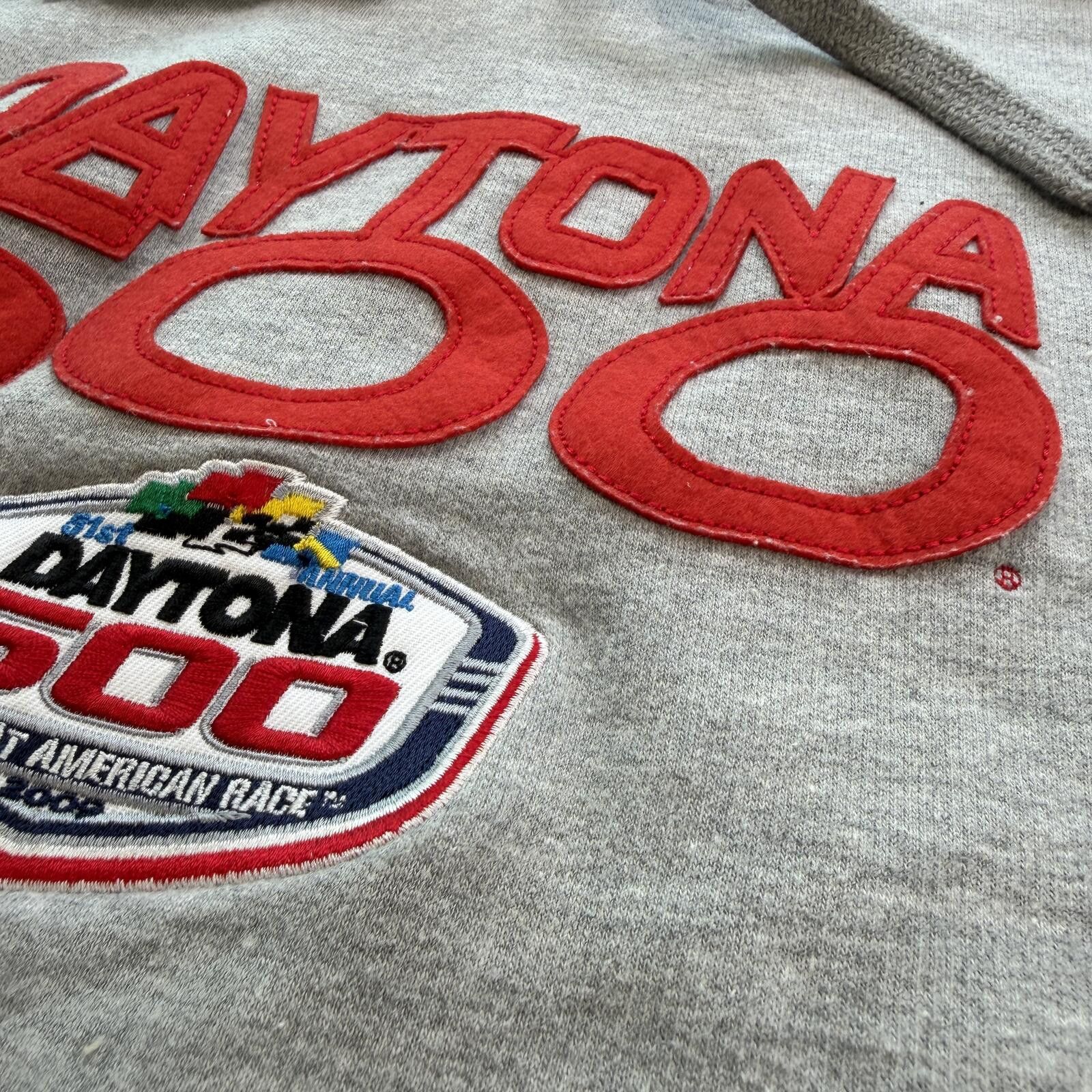 NASCAR Vintage 2005 Daytona 500 NASCAR Racing Hoodie Gray Felt XL Size US XL / EU 56 / 4 - 6 Thumbnail