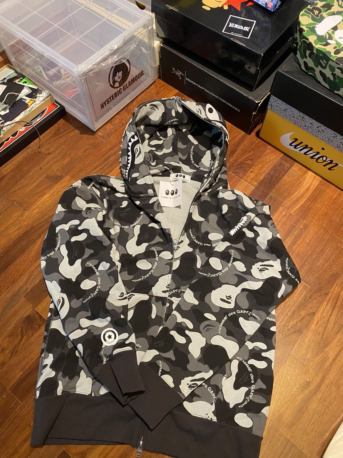 Bape x Comme des garçons Osaka shark hoodie