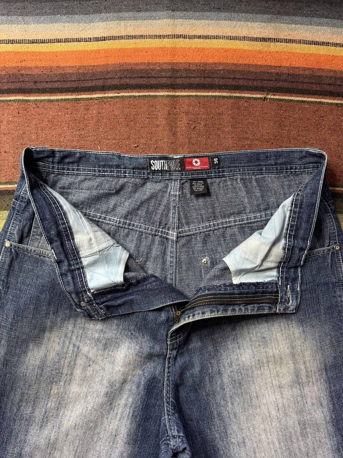 Southpole Y2K South Pole Red Tab Denim Jeans Size US 36 / EU 52 - 6 Thumbnail