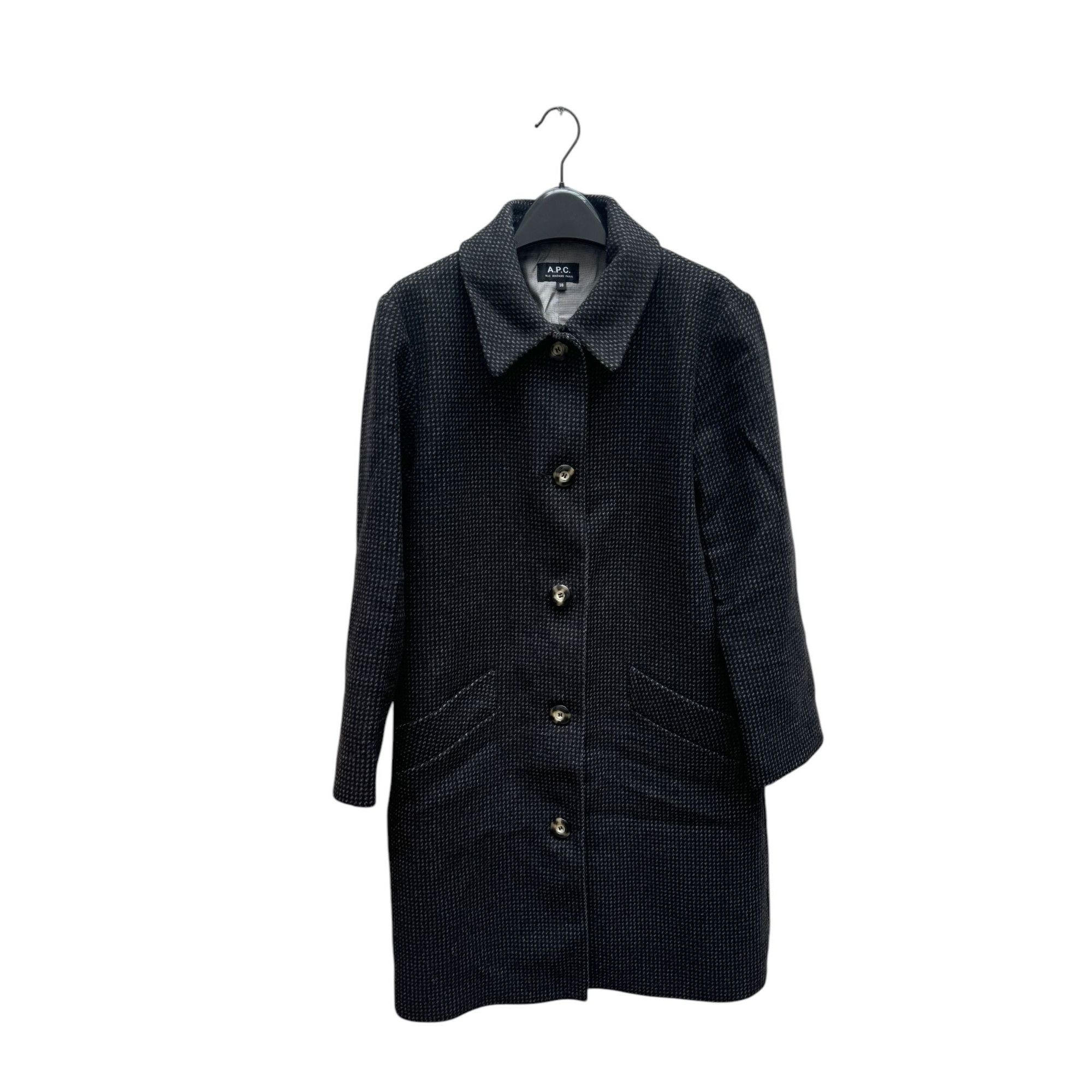 A.P.C. Dark Grey Wool Coat Size M / US 6-8 / IT 42-44 - 3 Thumbnail