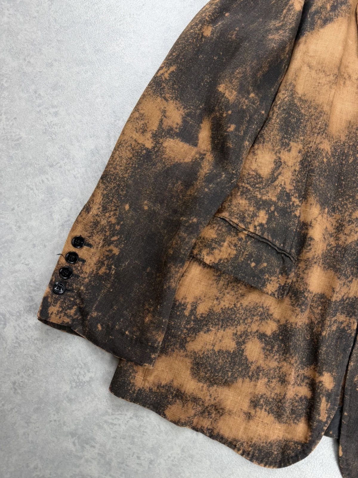 Dolce & Gabbana Dolce & Gabbana Linen Blazer Custom Bleach Wash Size 54 Size 44R - 4 Thumbnail
