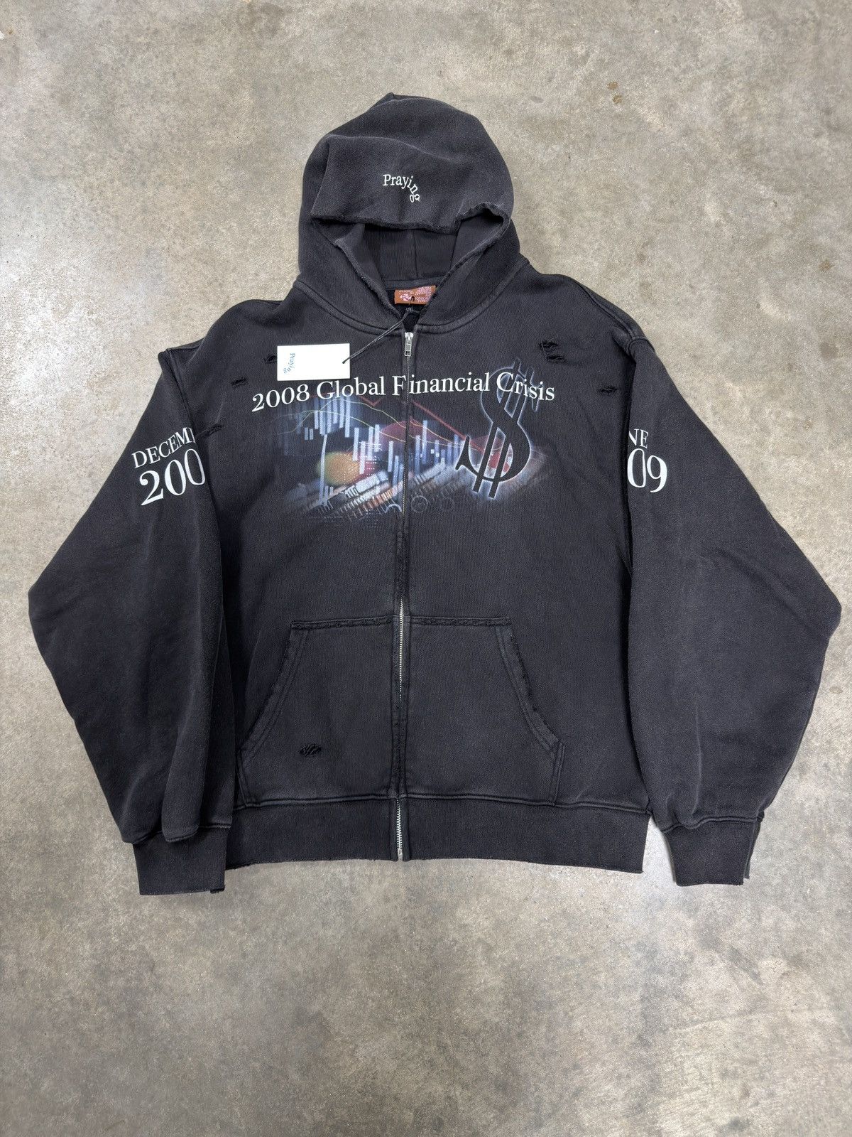 Praying PRAYINGG FINANCIAL CRISIS HOODIE Size US L / EU 52-54 / 3 - 1 Thumbnail