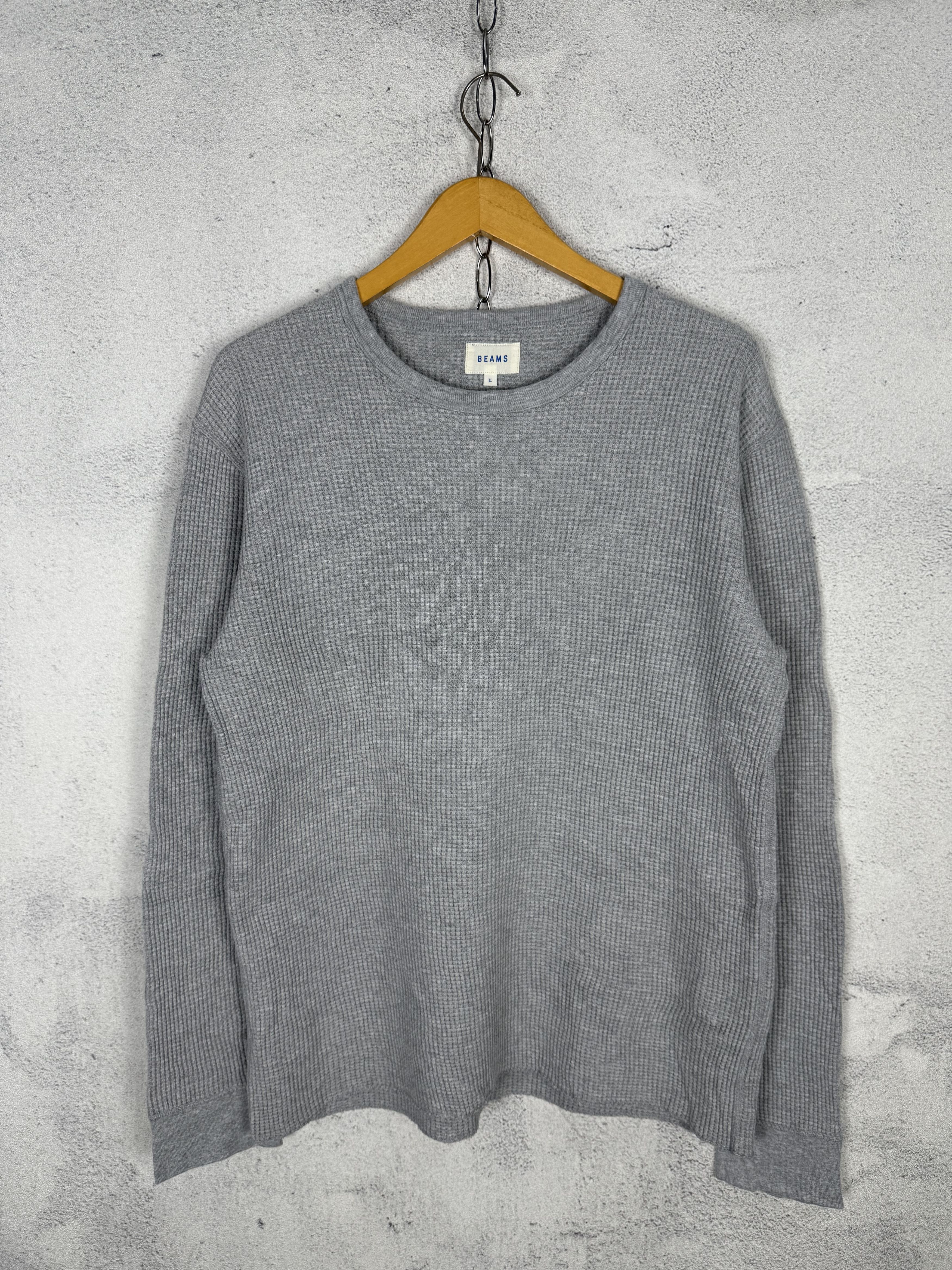 Beams Japan Beams Waffle Knit Longsleeve Tshirt Size US L / EU 52-54 / 3 - 1 Thumbnail