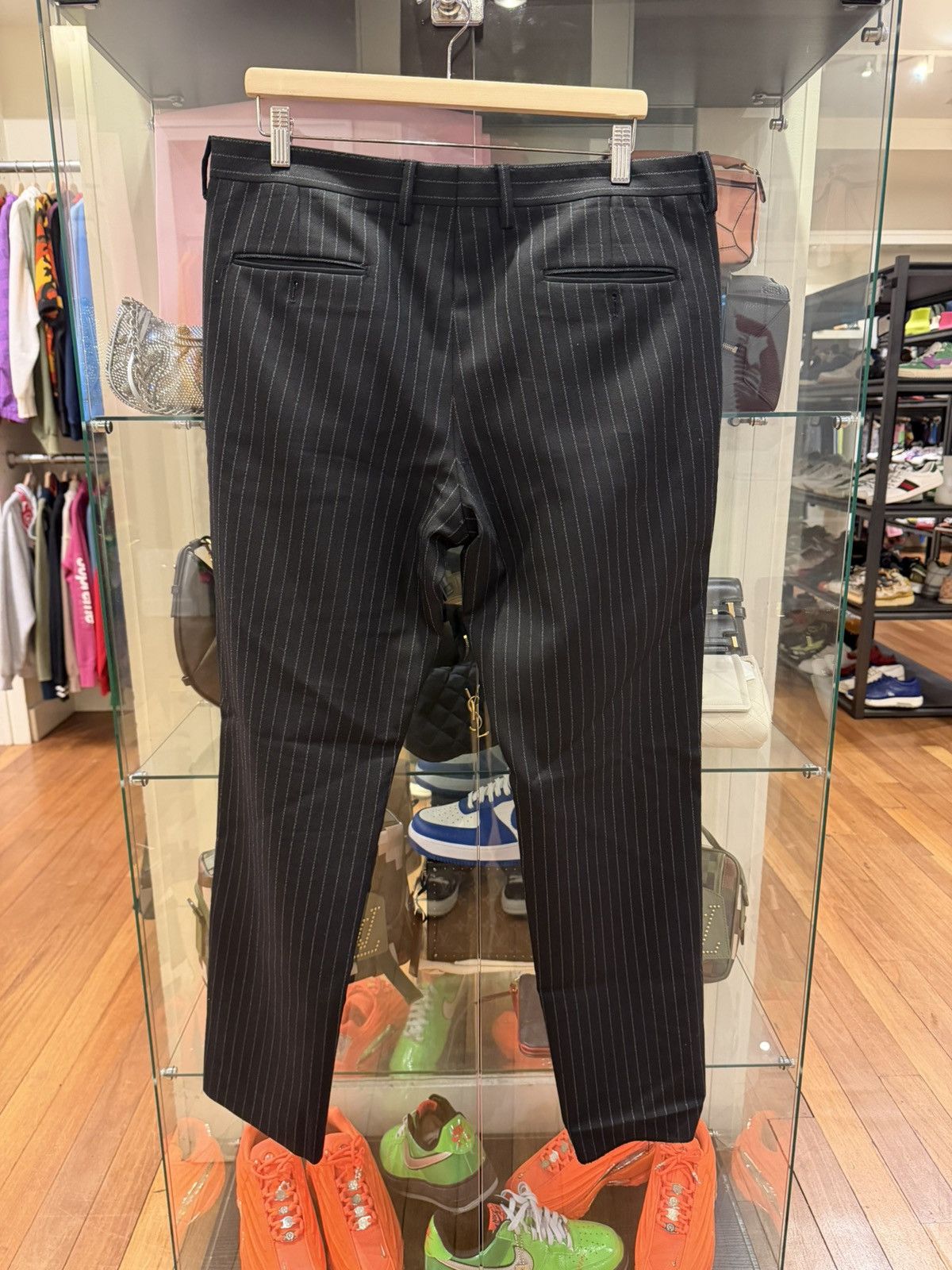 Saint Laurent Paris Saint Laurent Striped Dress Trousers Size US 38 / EU 54 - 2 Thumbnail