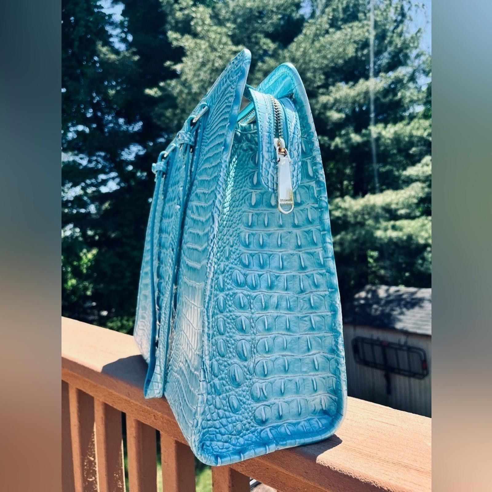 BRAHMIN Brahmin Tia Dusty Blue Melbourne Tote Bag NWT Size ONE SIZE - 3 Thumbnail