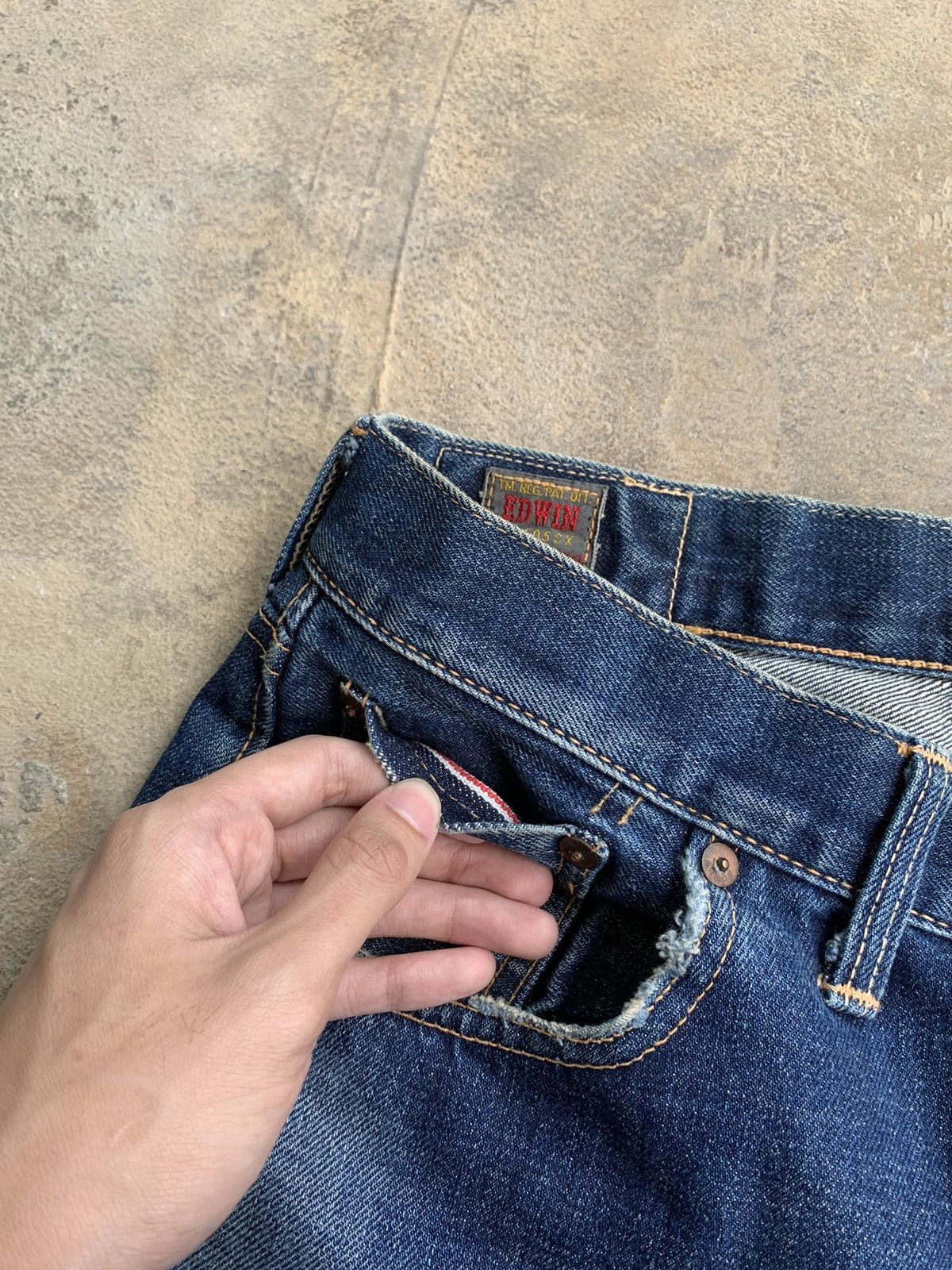 Edwin × Japanese Brand Vintage Edwin 505SX Selvedge distressed denim Size US 28 / EU 44 - 9 Thumbnail