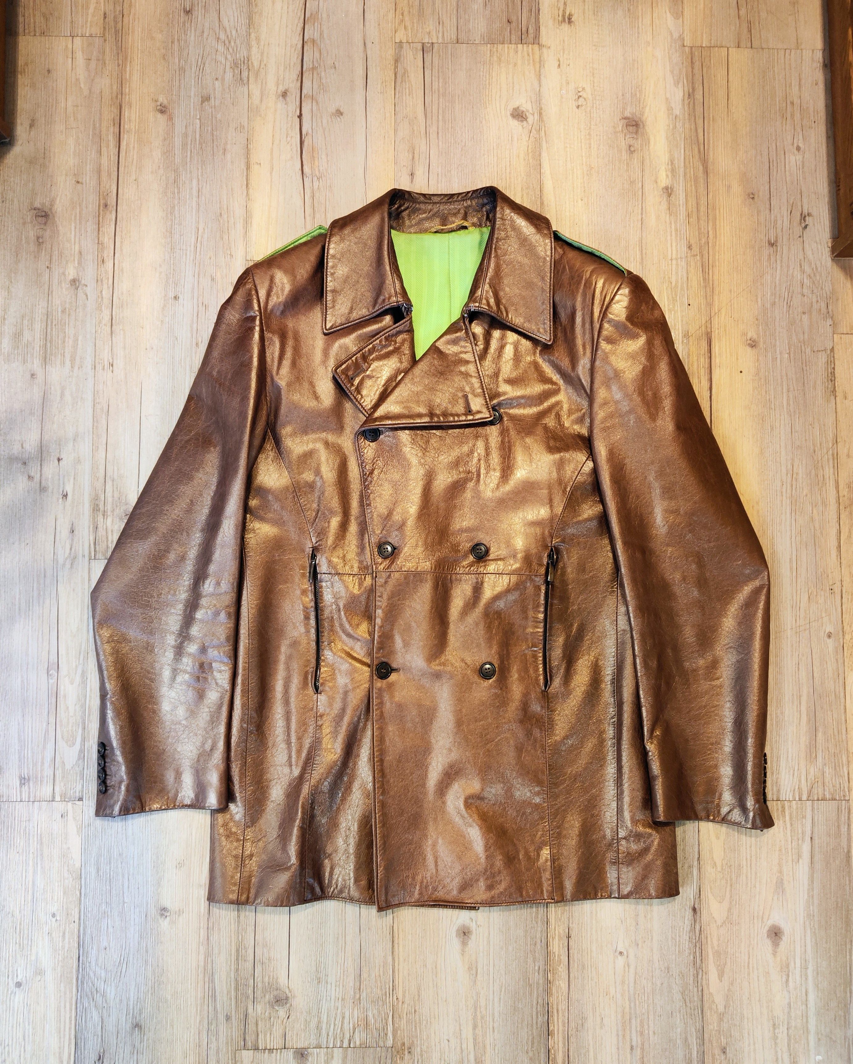 Ozwald Boateng GRAIL! Runway gold leather jacket SS07.Like Tom Ford Size US L / EU 52-54 / 3 - 6 Thumbnail
