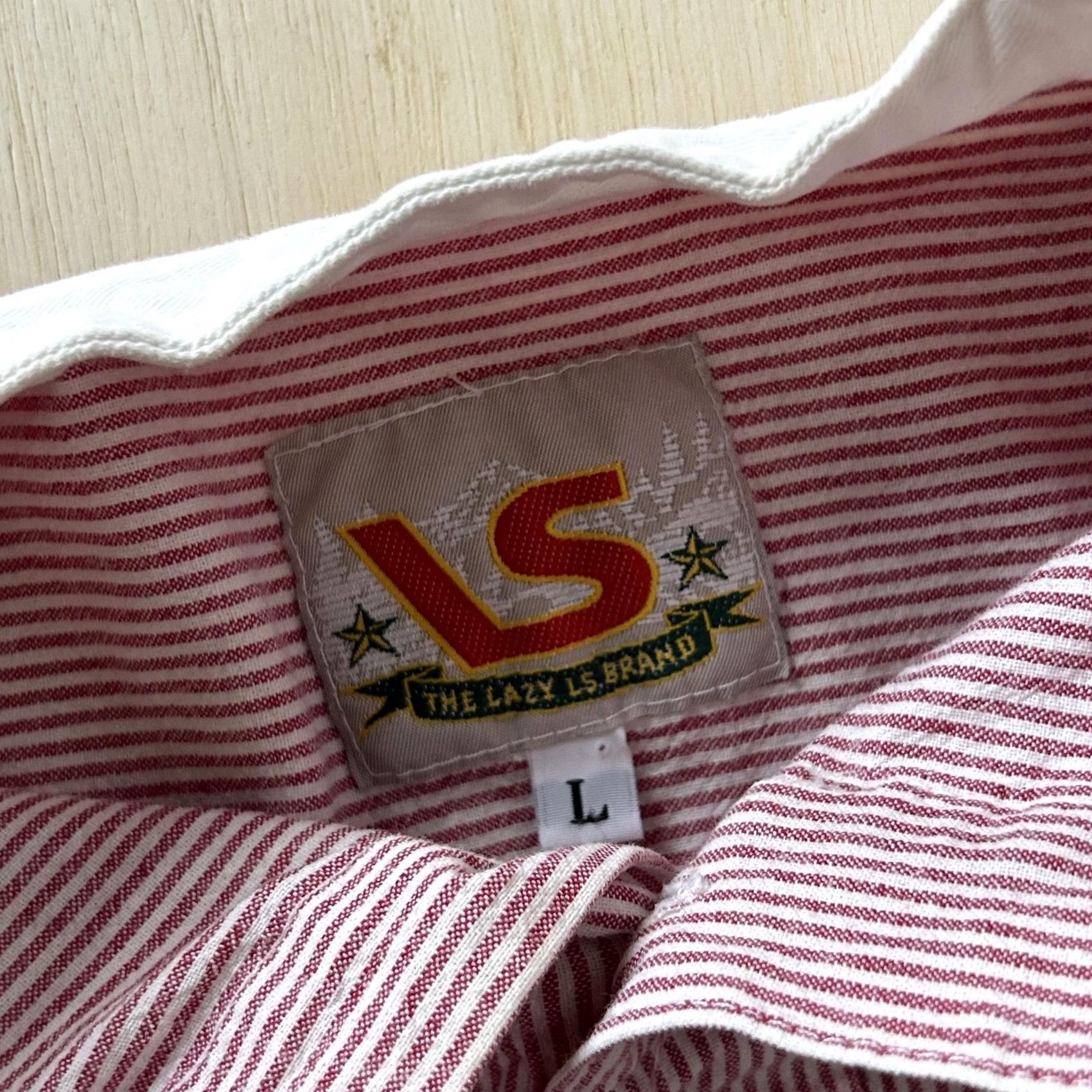 Vintage VINTAGE The Lazy LS Brand Shirt Mens Large Red Stripe Long Sleeve Henley Cotton Size US L / EU 52-54 / 3 - 2 Thumbnail