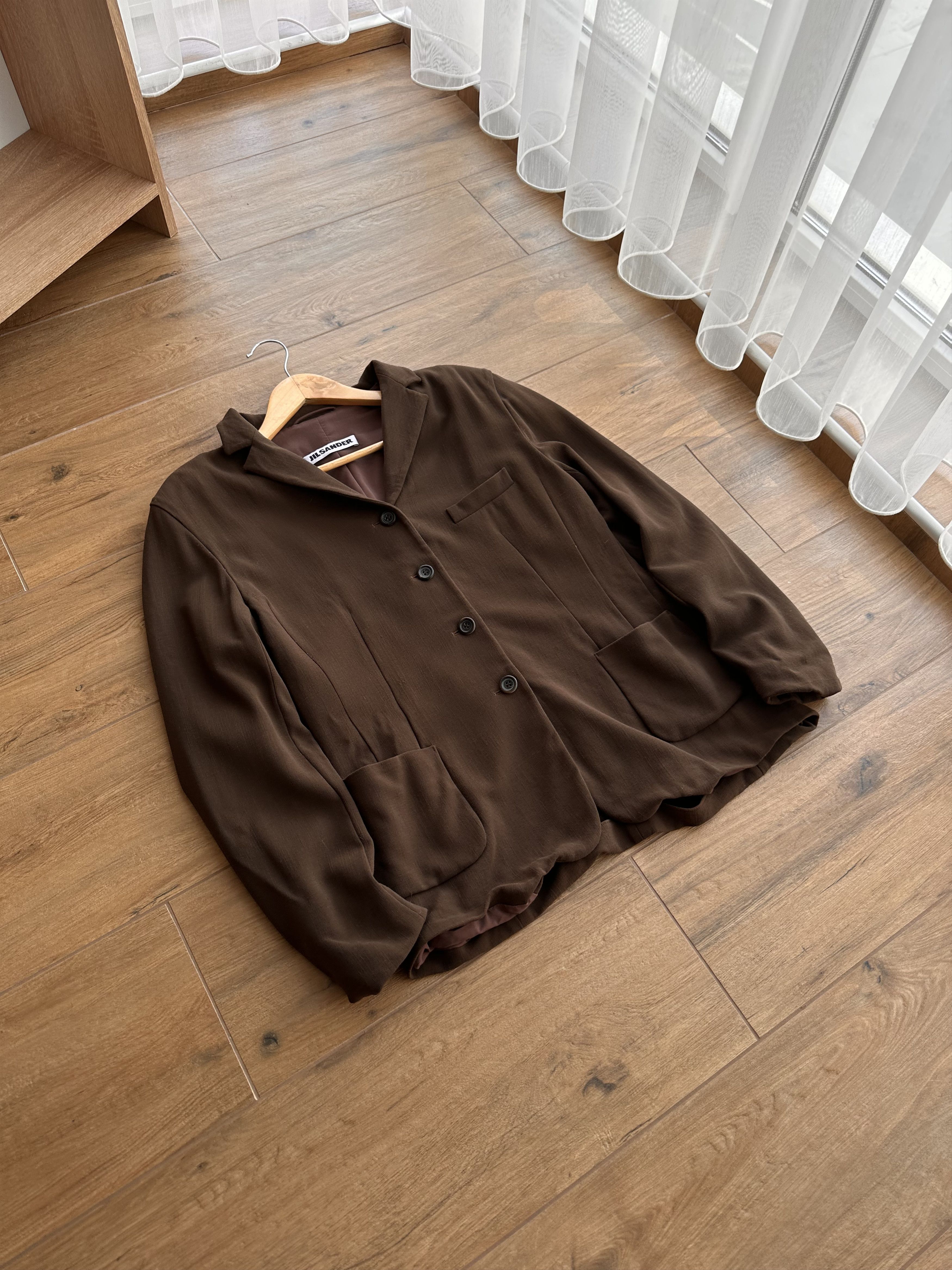 Jil Sander Vintage Jil Sander Brown Luxury Pockets Fleece Wool Blazer Size M / US 6-8 / IT 42-44 - 4 Thumbnail