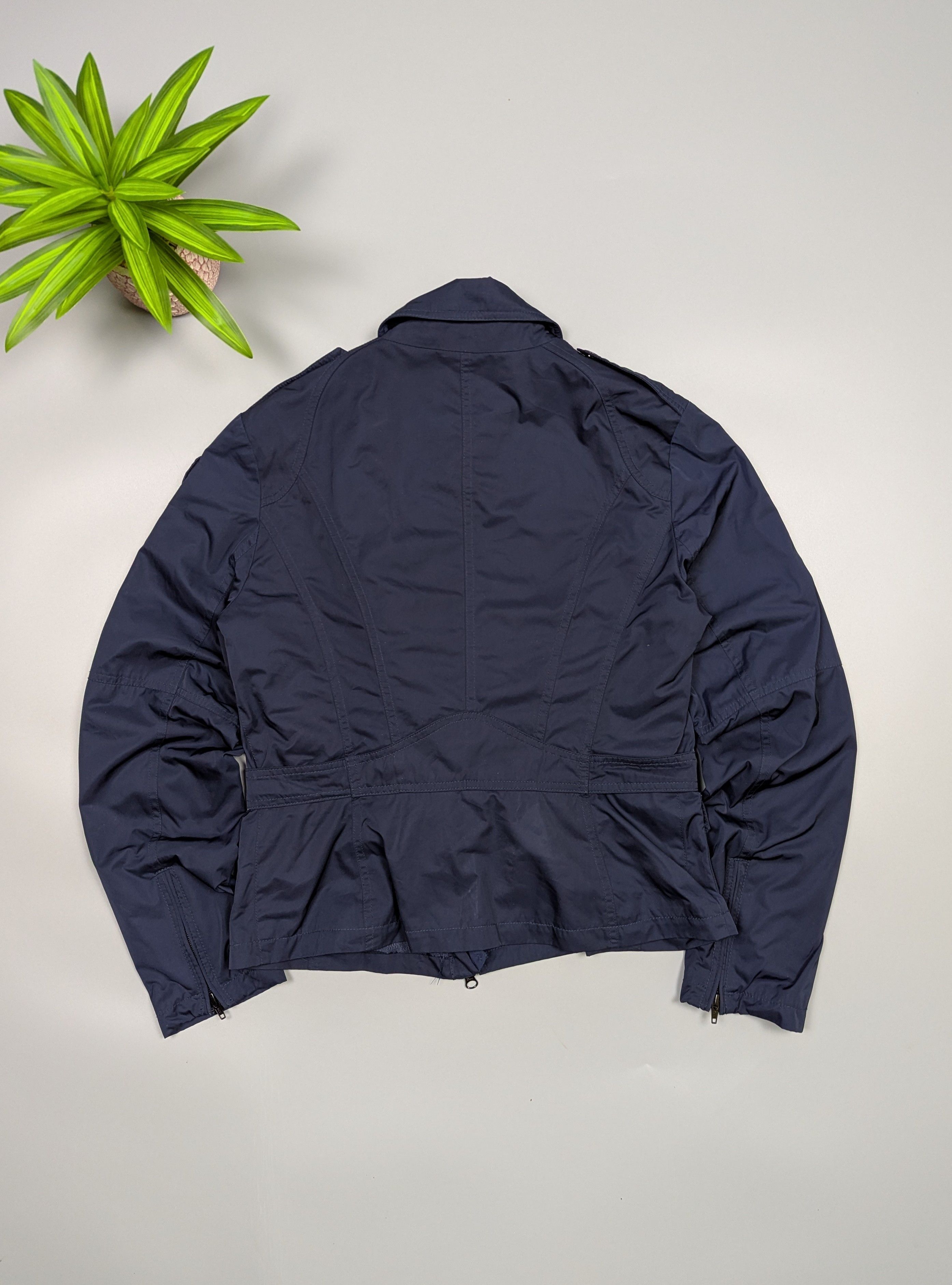 Vintage BLAUER USA Vintage Women Navy Blue Lightweight Belted Jacket Size M / US 6-8 / IT 42-44 - 14 Thumbnail