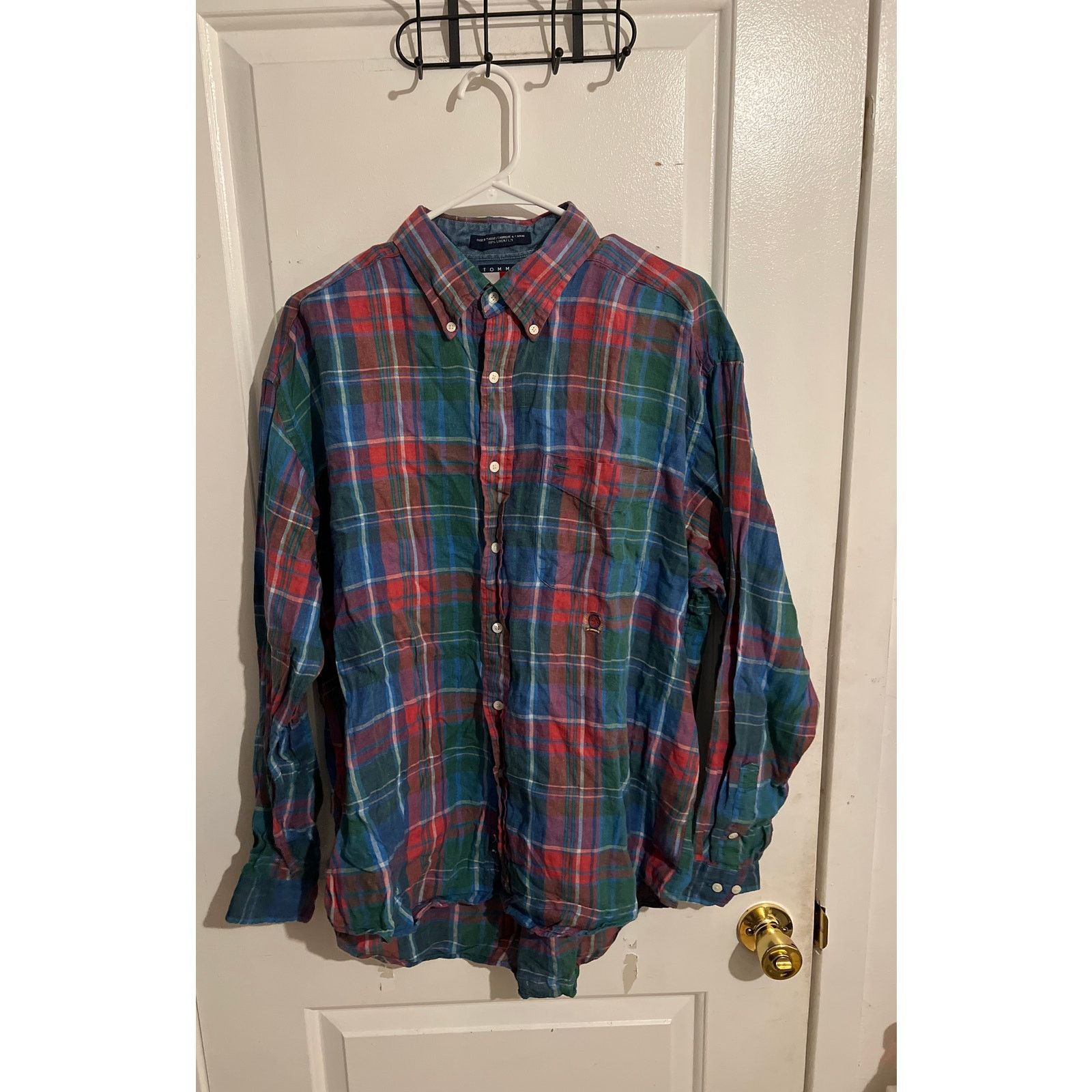 Tommy Hilfiger Tommy Hilfiger flannel linen preppy long sleeve button up Size US L / EU 52-54 / 3 - 1 Thumbnail