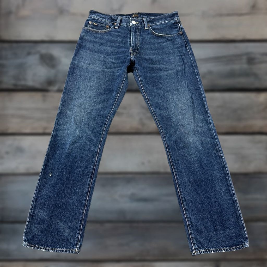 Polo Ralph Lauren Polo Ralph Lauren Jeans Slim Fit 32x32 Blue Denim Straight Leg 5-Pocket Dark Wash Cotton Mens Regular Size Click to Buy Size US XS / EU 42 / 0 - 1 Thumbnail