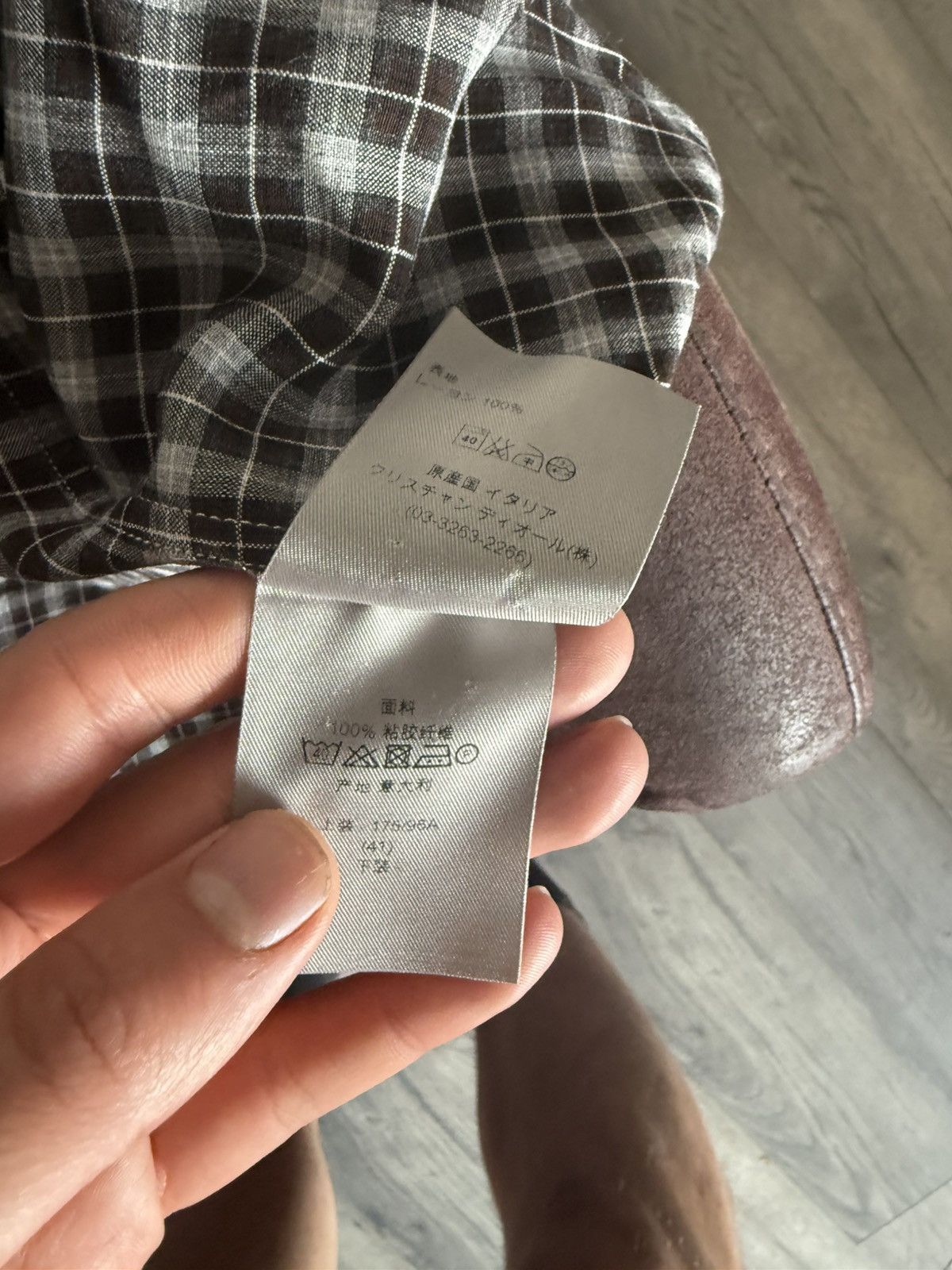 Dior Dior Grey Checkered Cotton Shirt with Chest Pockets Size US L / EU 52-54 / 3 - 16 Thumbnail