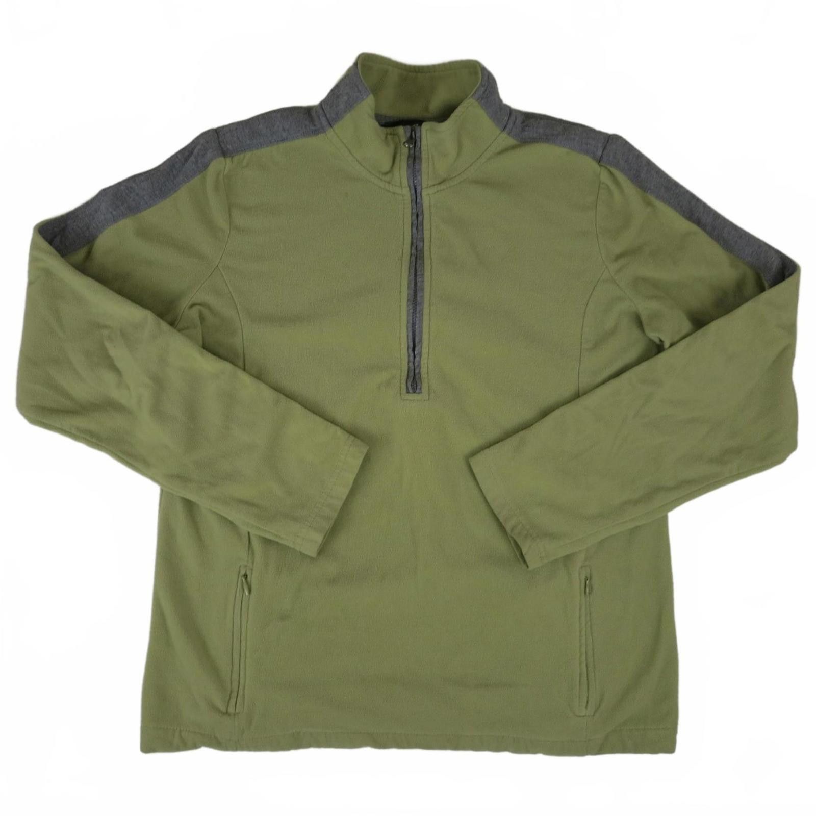 Eddie Bauer Eddie Bauer Green Gray Half-Zip Fleece Pullover Women's M Size M / US 6-8 / IT 42-44 - 1 Thumbnail