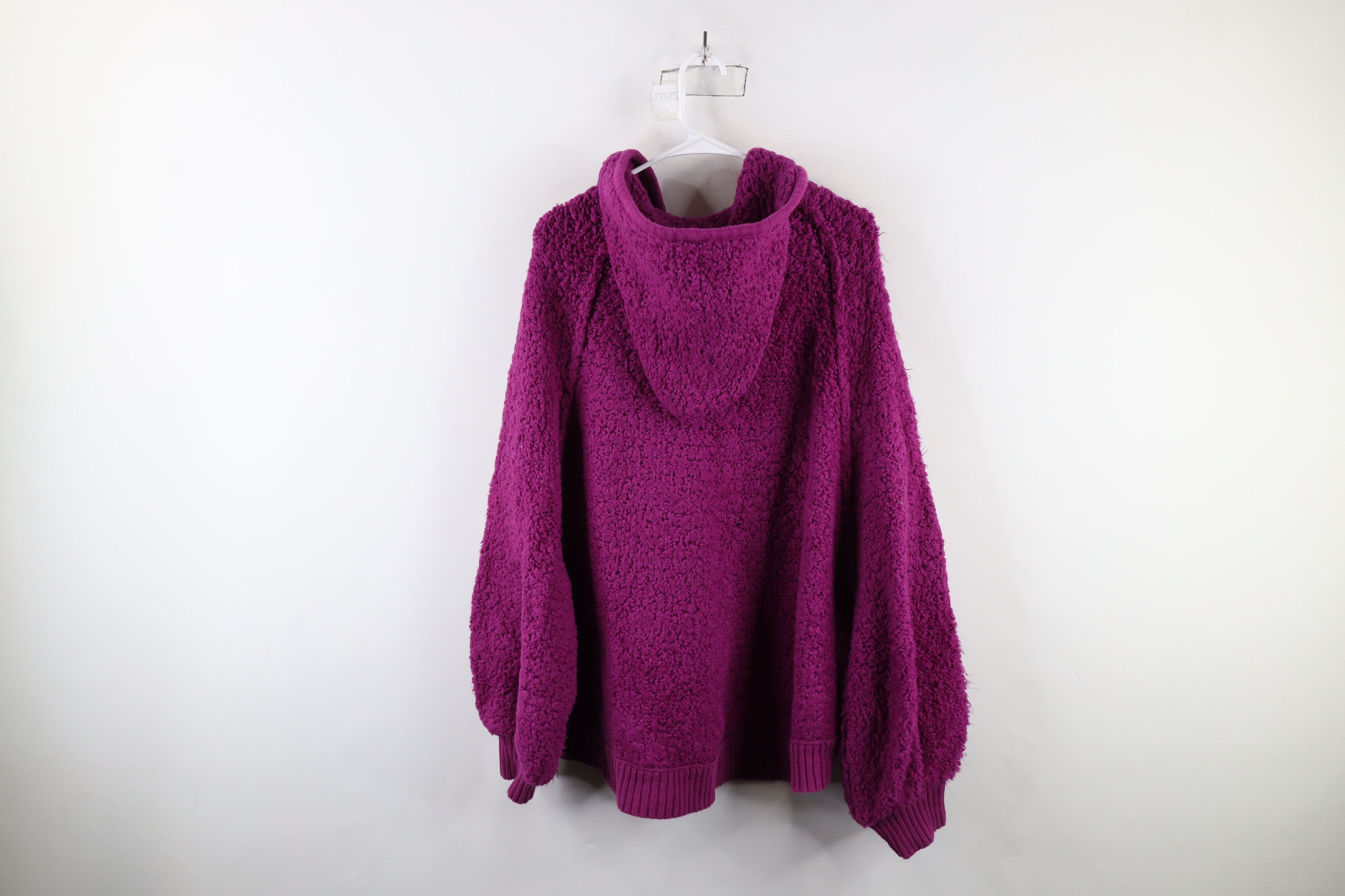 Free People × Vintage Free People Oversized Baggy Cropped Full Zip Hoodie Pink Size L / US 10 / IT 46 - 8 Thumbnail