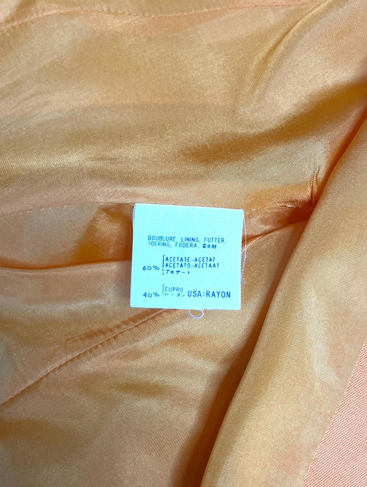Thierry Mugler Vintage Thierry Mugler Orange Skirt Suit Set Blazer 36France Size S / US 4 / IT 40 - 7 Thumbnail
