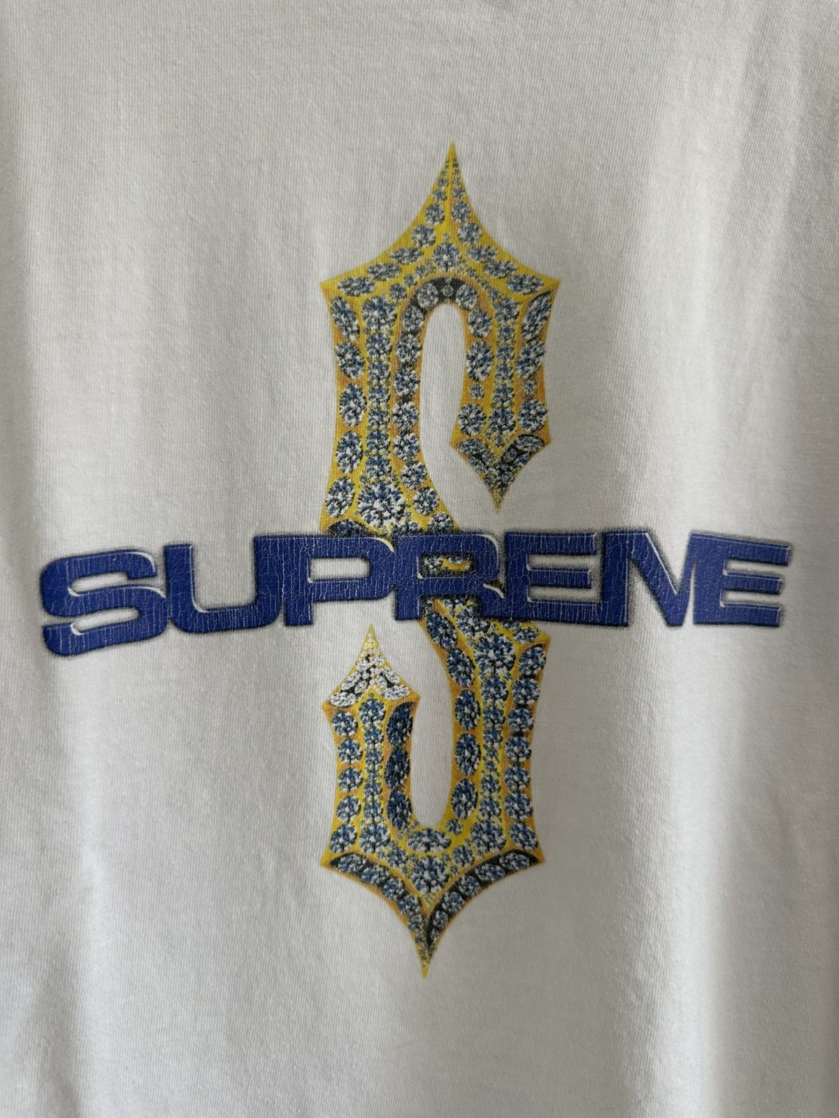 Supreme Supreme SS18 Diamond T-shirt White Size M Size US M / EU 48-50 / 2 - 2 Thumbnail