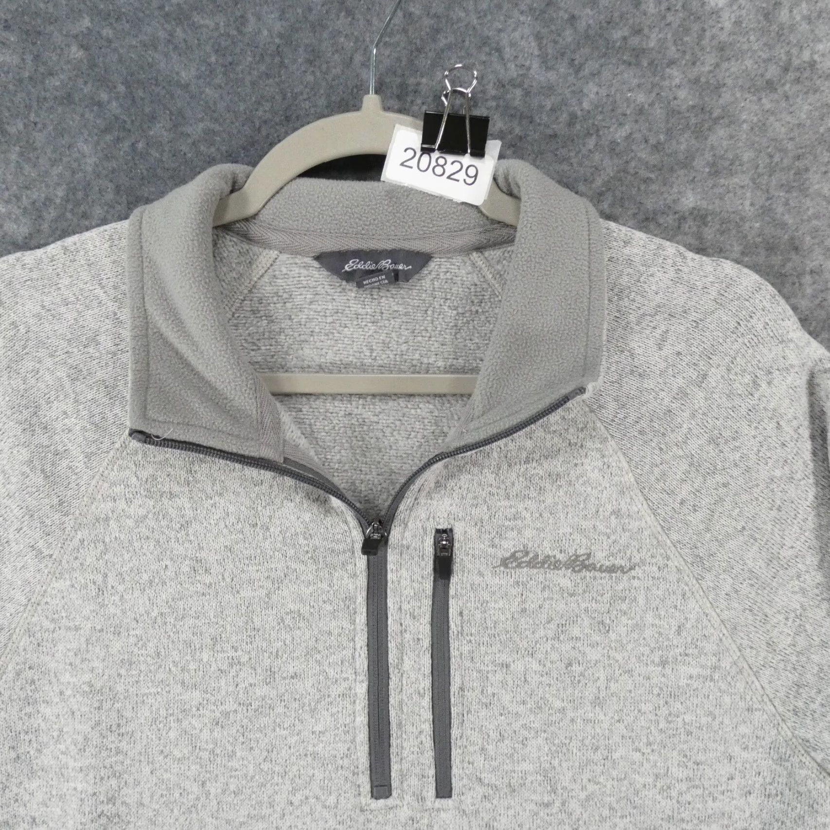 Eddie Bauer Eddie Bauer Sweater Mens Large Long Sleeve Fleece Pullover 1/4 Zip Light Gray Size US L / EU 52-54 / 3 - 2 Thumbnail