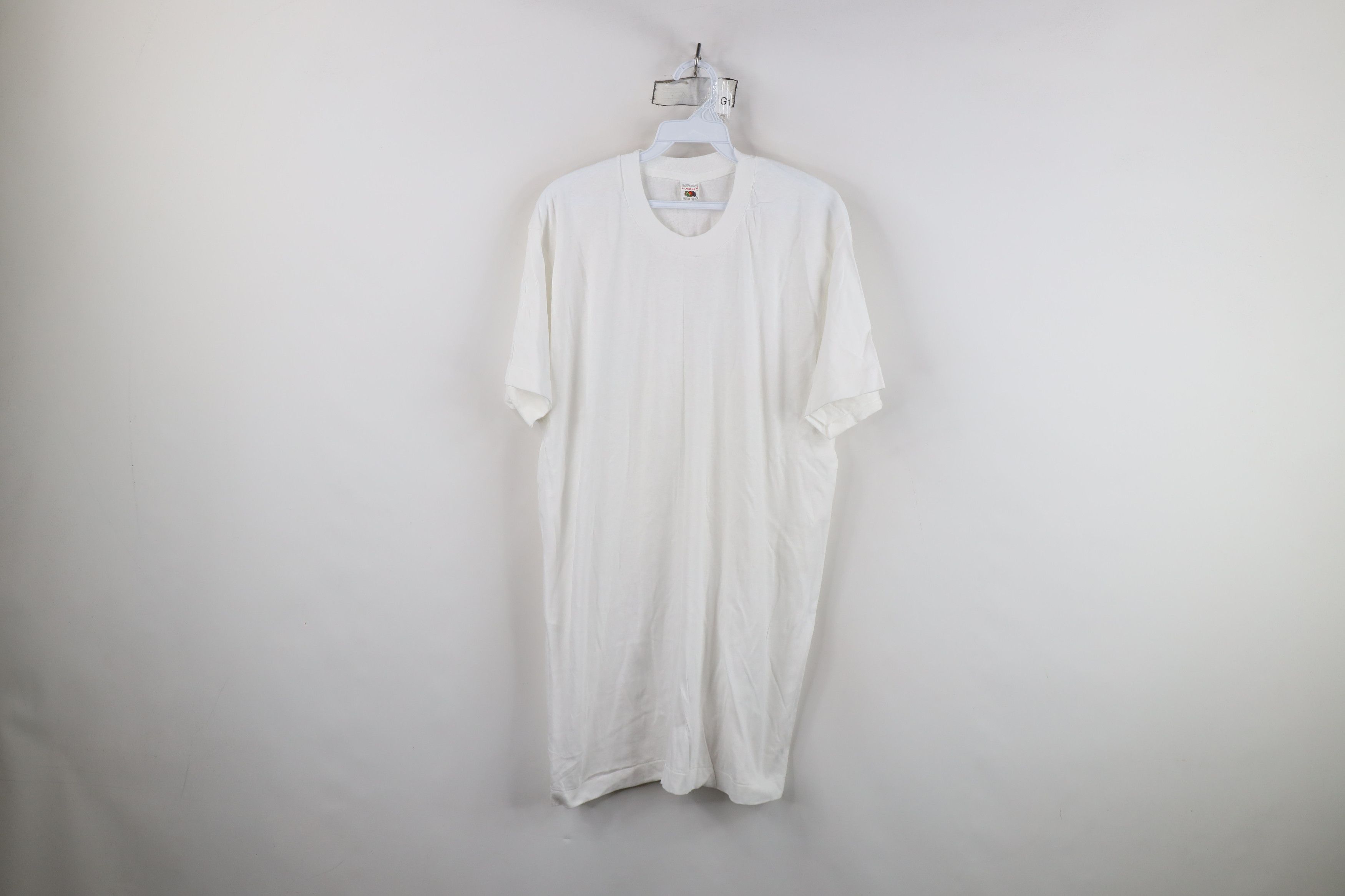 Vintage Vintage 90s Streetwear Cotton Short Sleeve T-Shirt White USA Size US XL / EU 56 / 4 - 1 Thumbnail