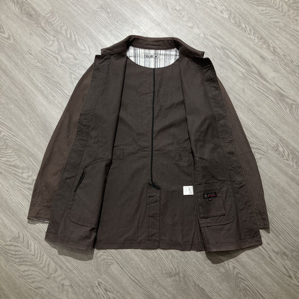 Michel Klein Vintage Michel Klein Homme Paris Coated Jacket Brown Luxury Size US L / EU 52-54 / 3 - 12 Thumbnail